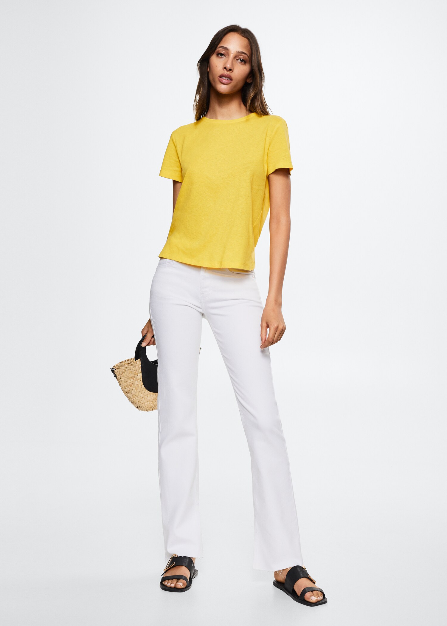 Cotton linen-blend T-shirt - General plane