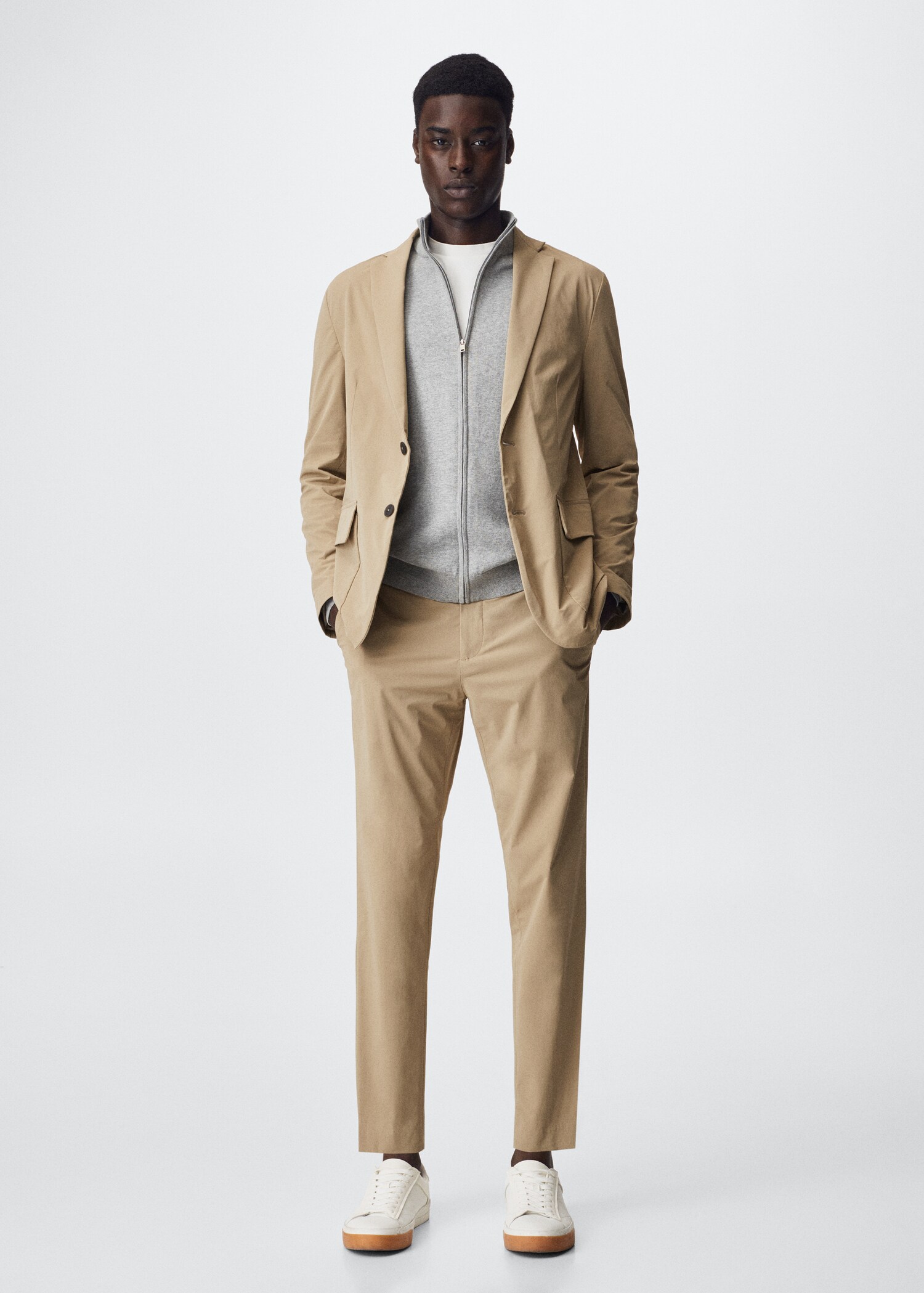 Slim Fit-Anzughose in Stretch-Optik - Allgemeine Ansicht
