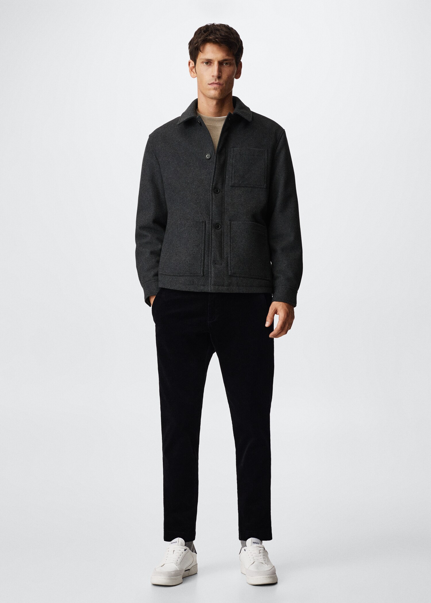 Woll-Mix-Jacke mit Seitentaschen - Allgemeine Ansicht