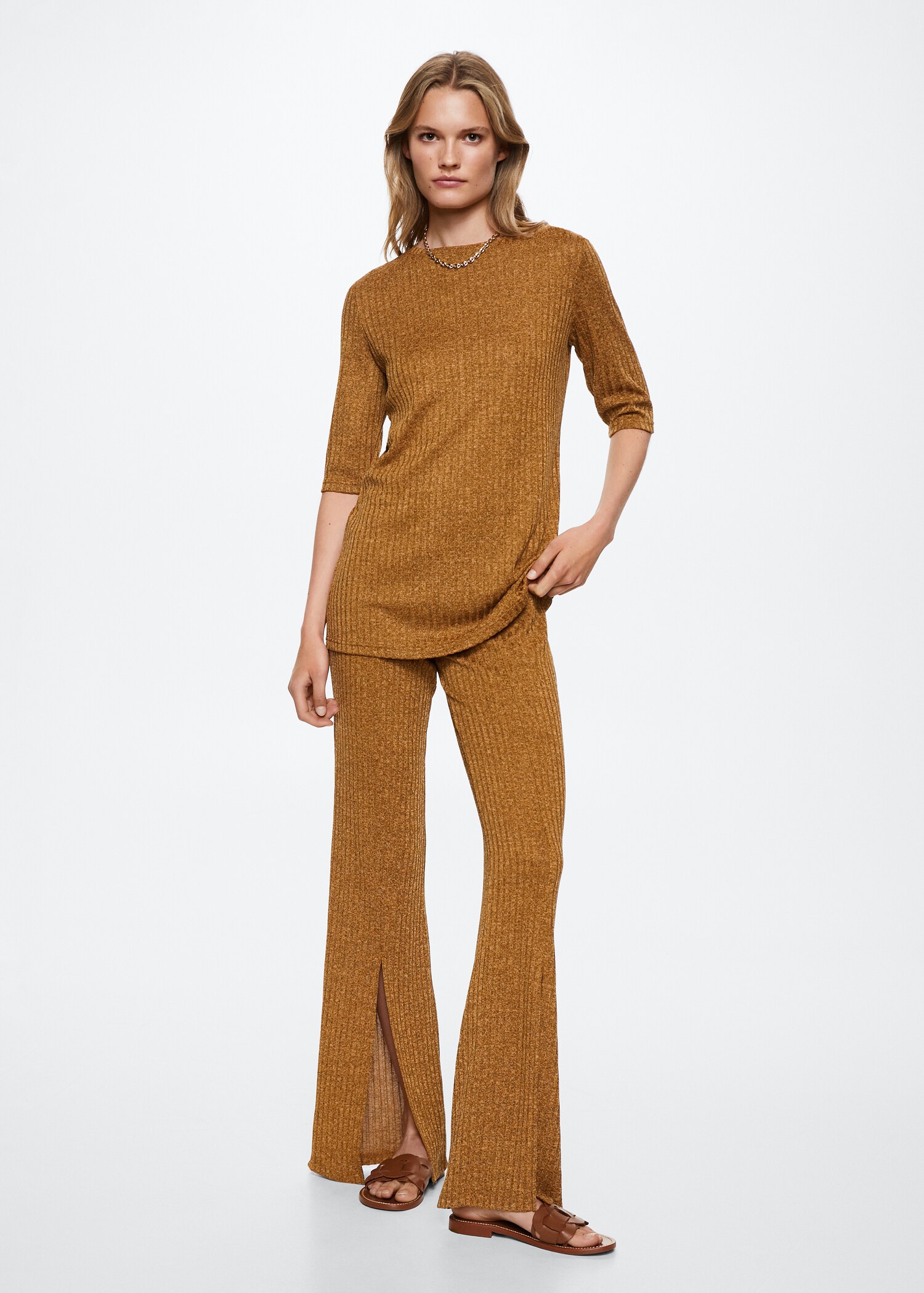 Ribbed  knit t-shirt - General plane