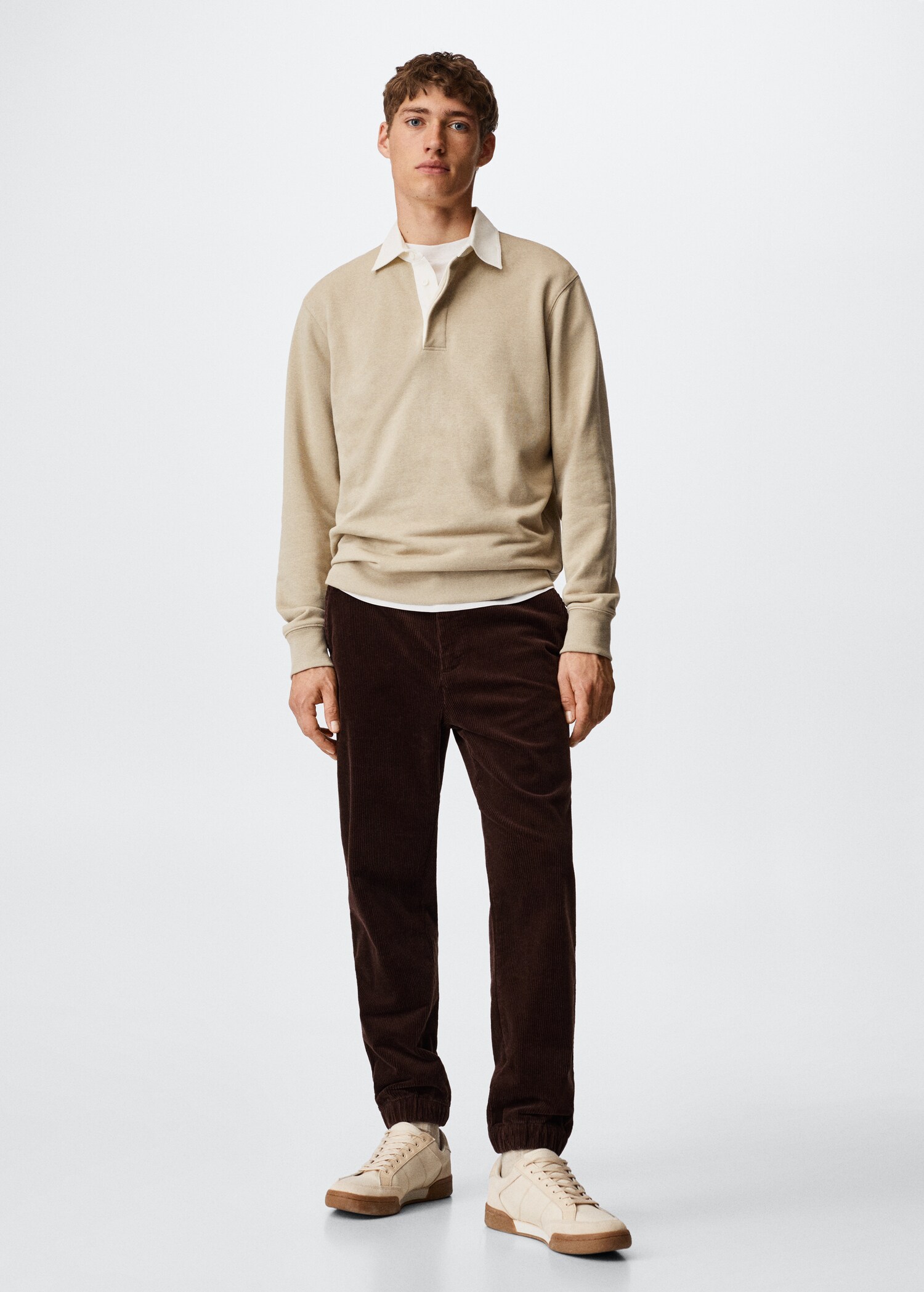 Corduroy jogger trousers - General plane