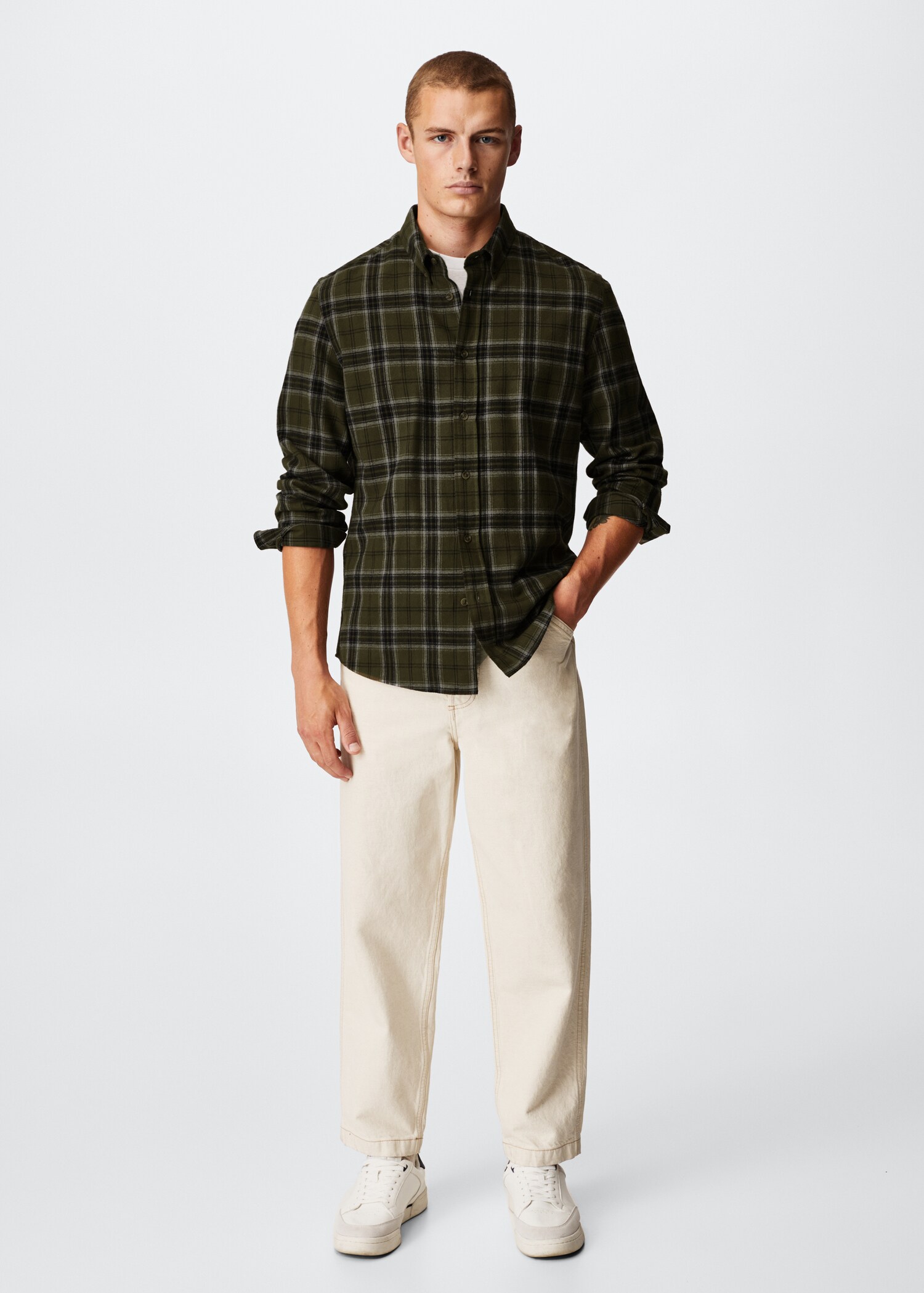 Camisa franela cuadros - Plano general