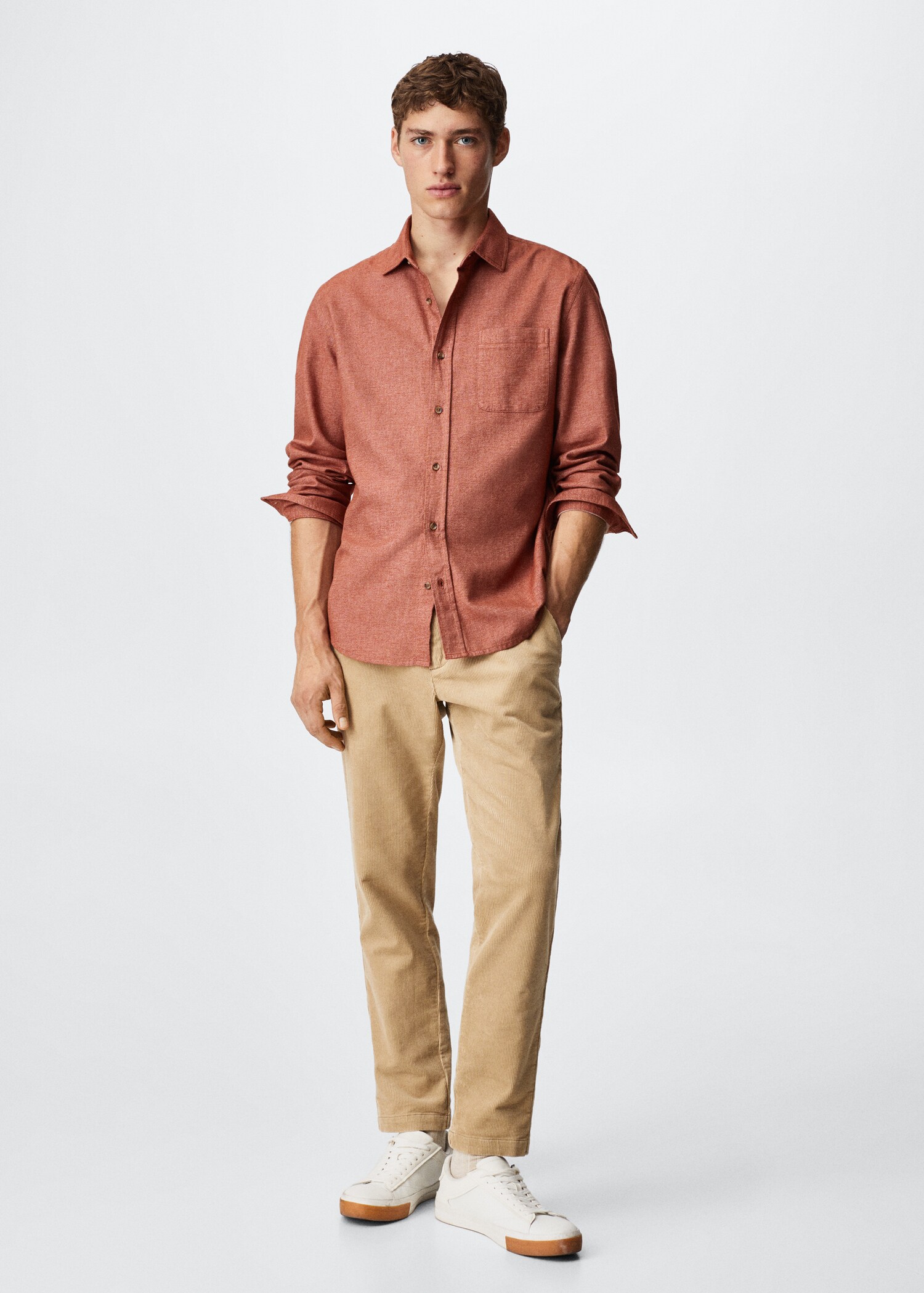 Chest-pocket cotton shirt - General plane