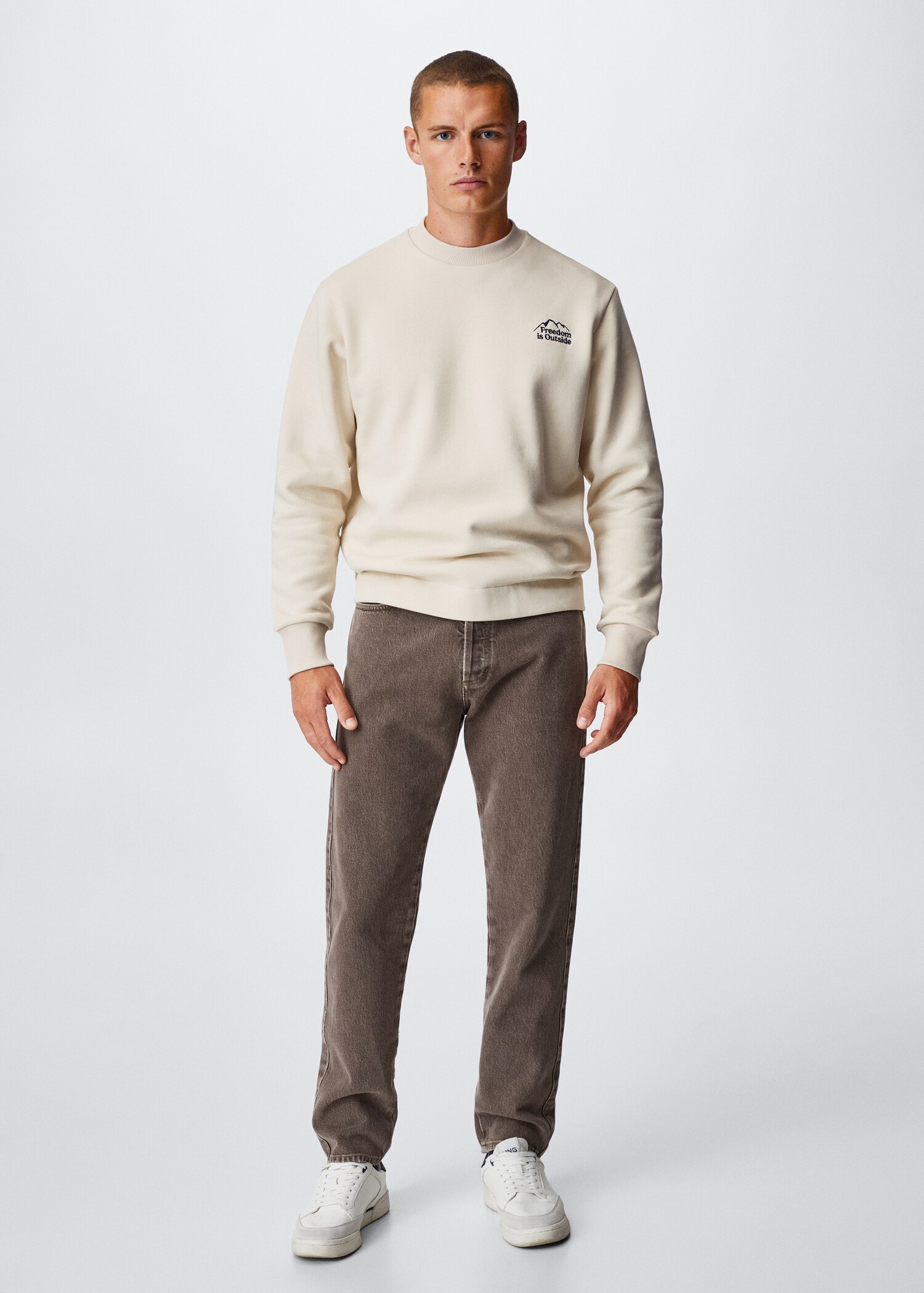 Printed cotton sweatshirt - General plane