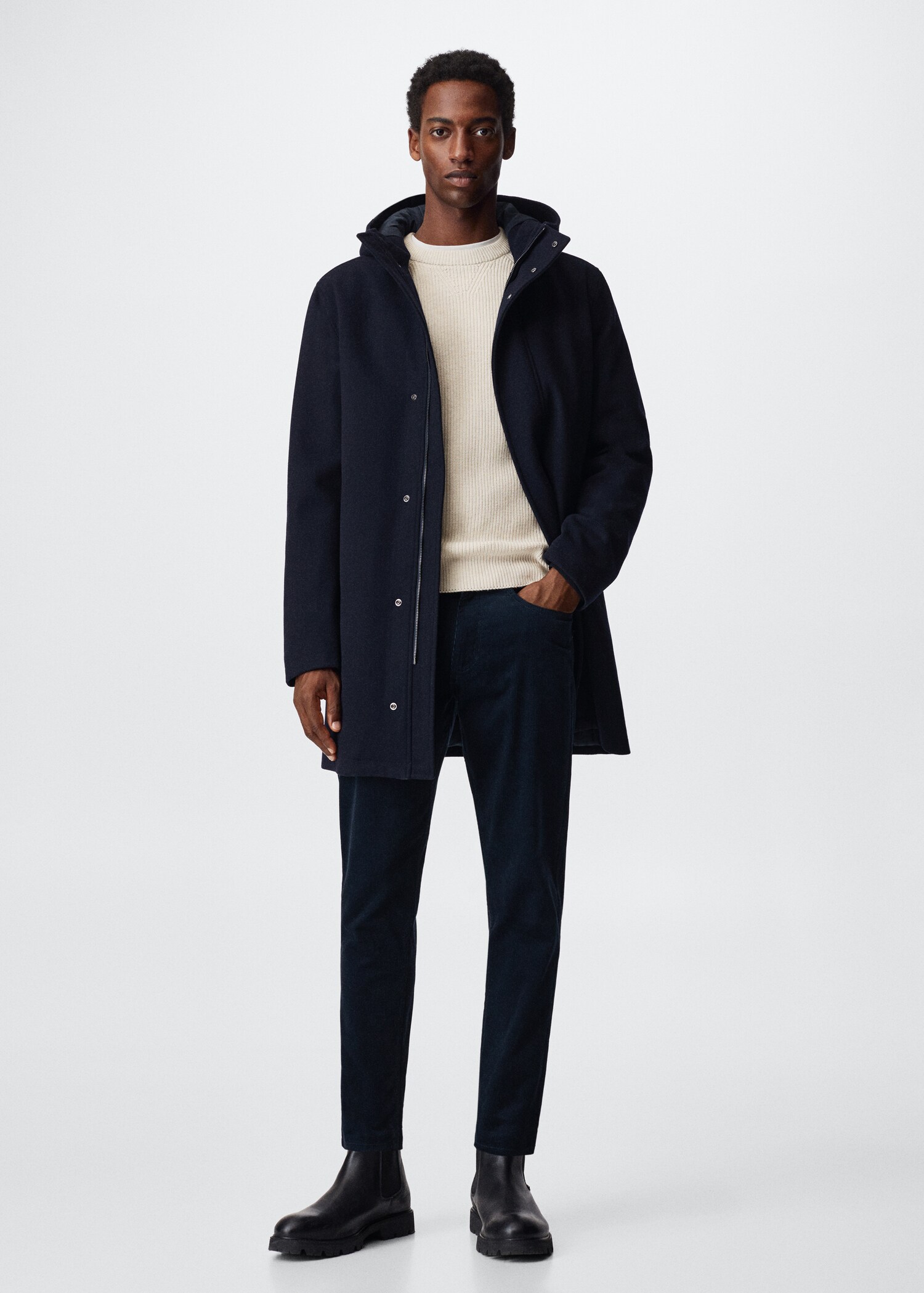 Recycled wool parka - General plane