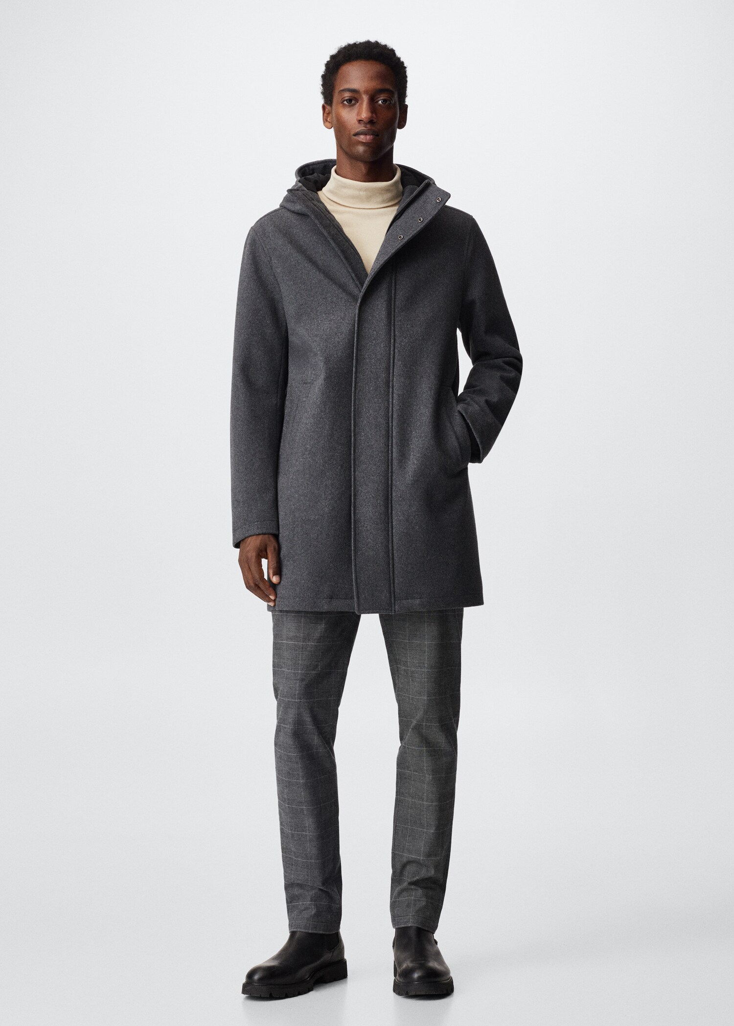 Recycled wool parka - General plane