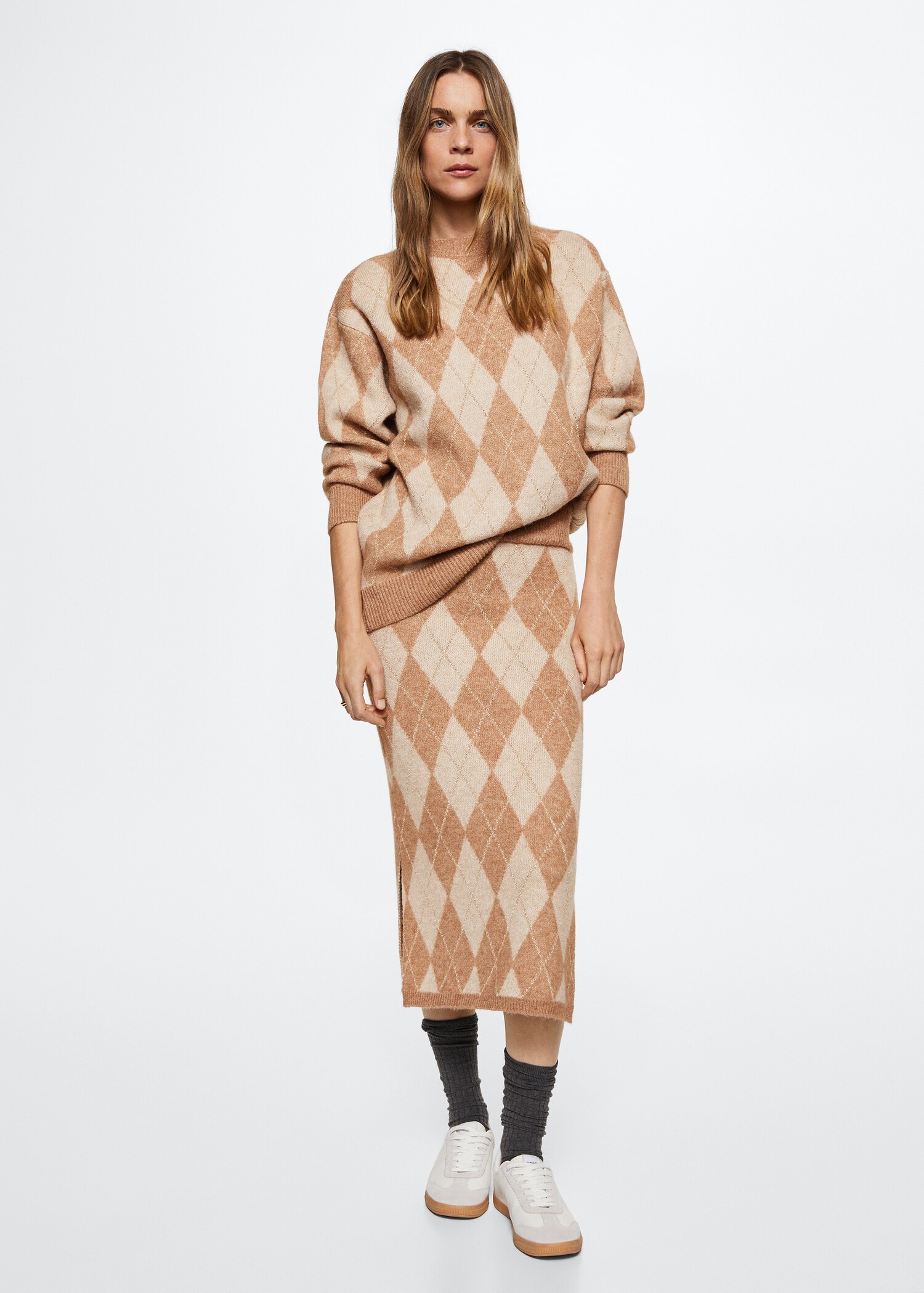 Pull-over maille losanges - Plan général