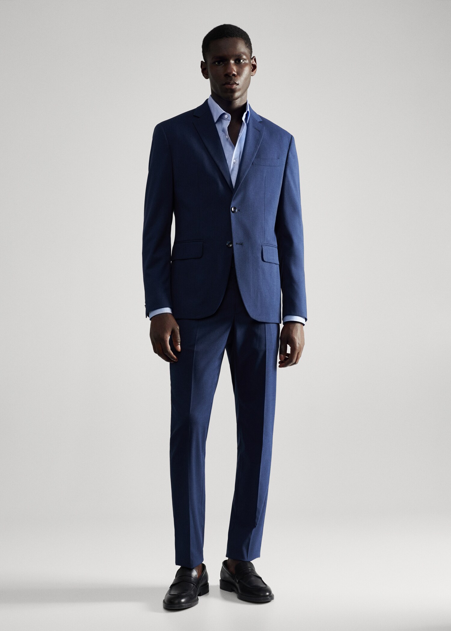 Micro-structure slim-fit suit shirt - General plane