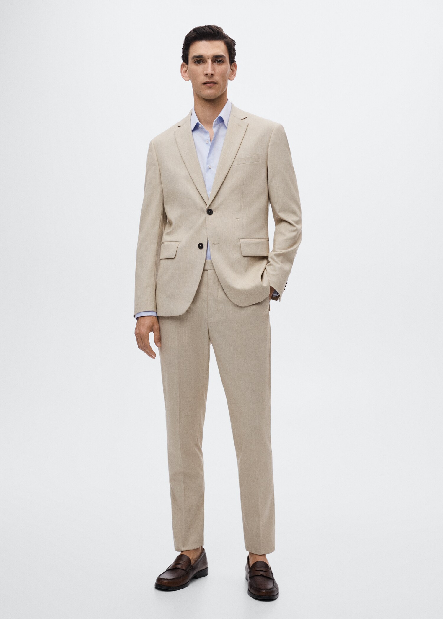 Chemise costume slim fit coton - Plan général