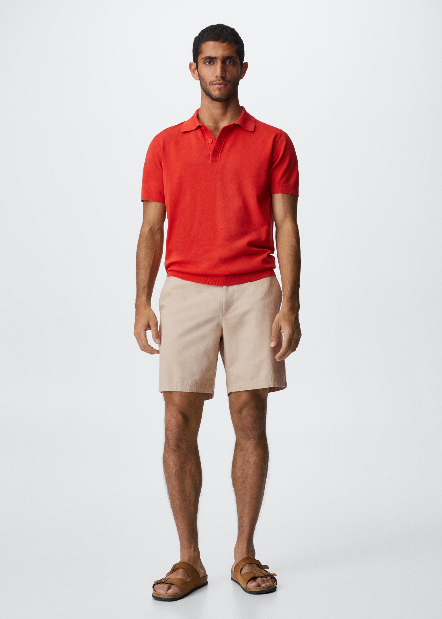 Knit cotton polo shirt - General plane