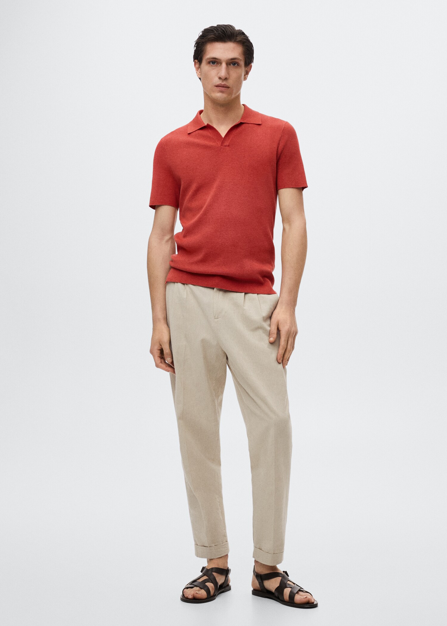 Polo fluido lino - Plano general