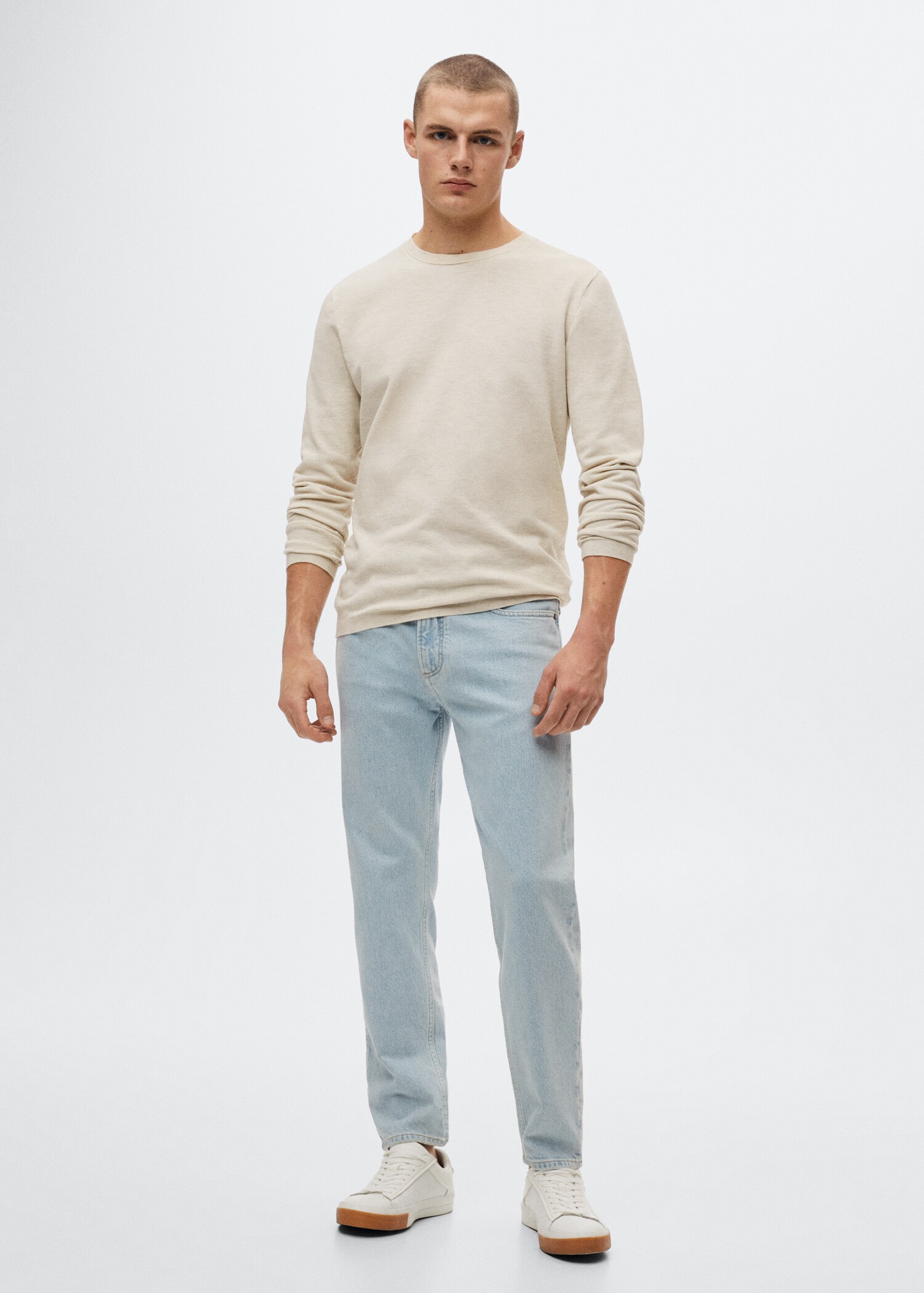 Fine-knit cotton sweater - General plane