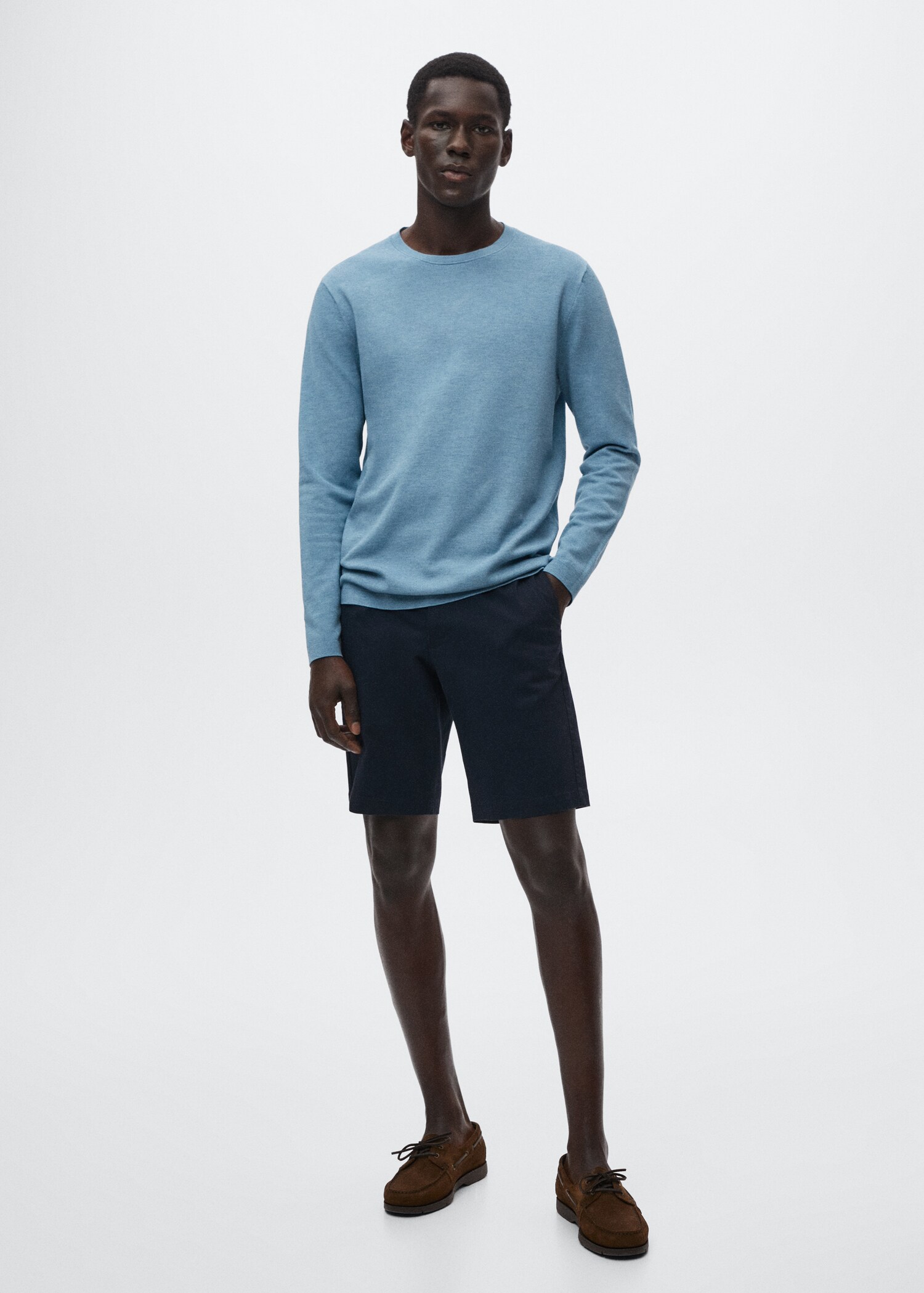 Fine-knit cotton sweater - General plane