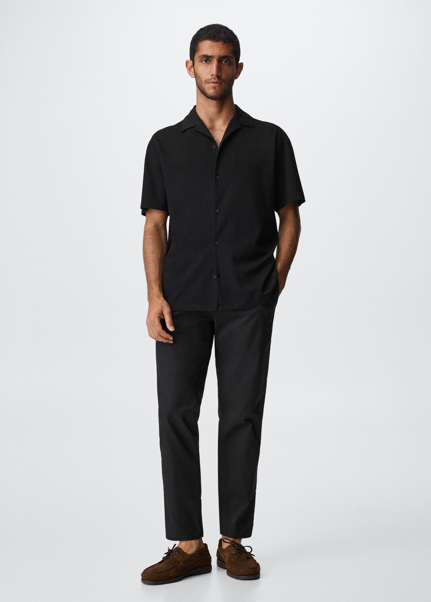 Cotton piqué shirt - General plane