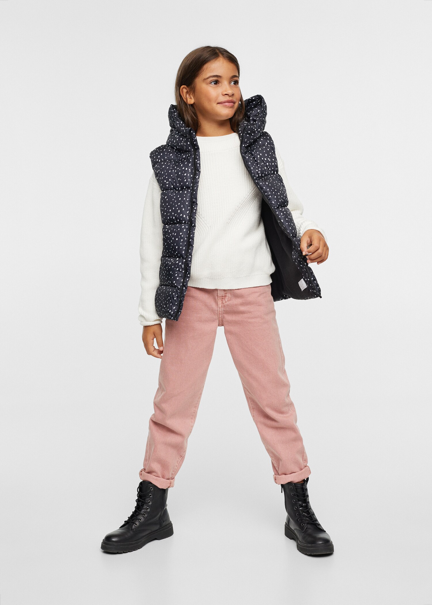 Padded fleece gilet - General plane