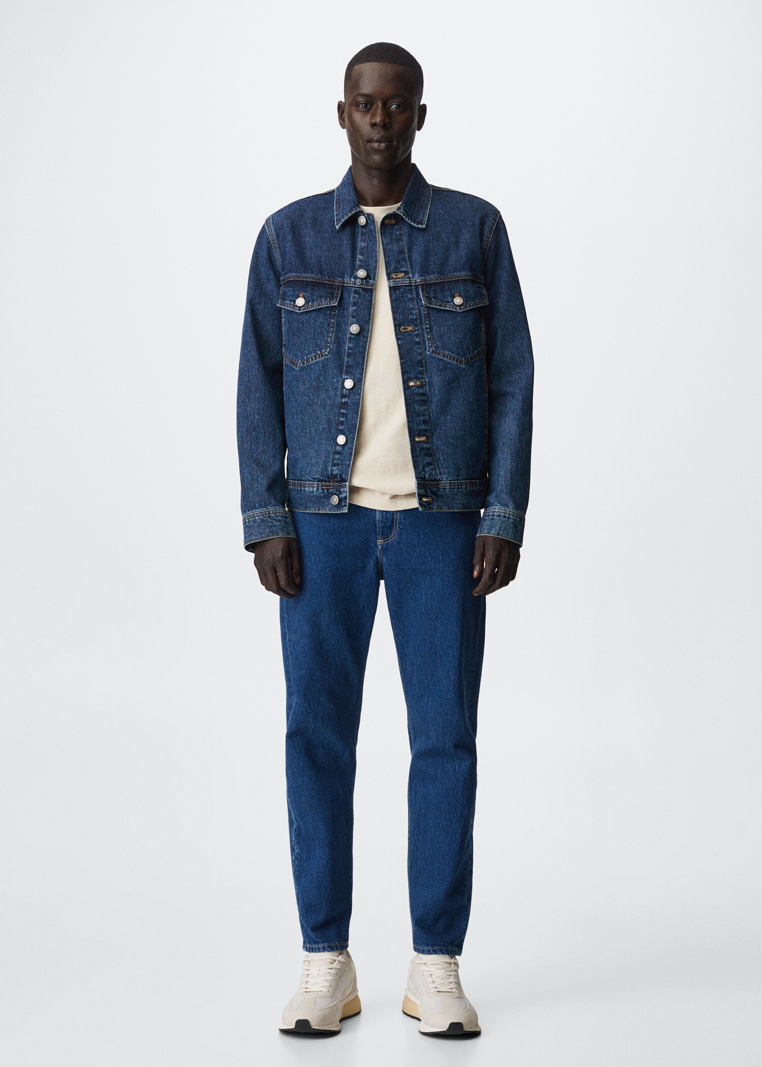 Pocketed denim jacket - General plane
