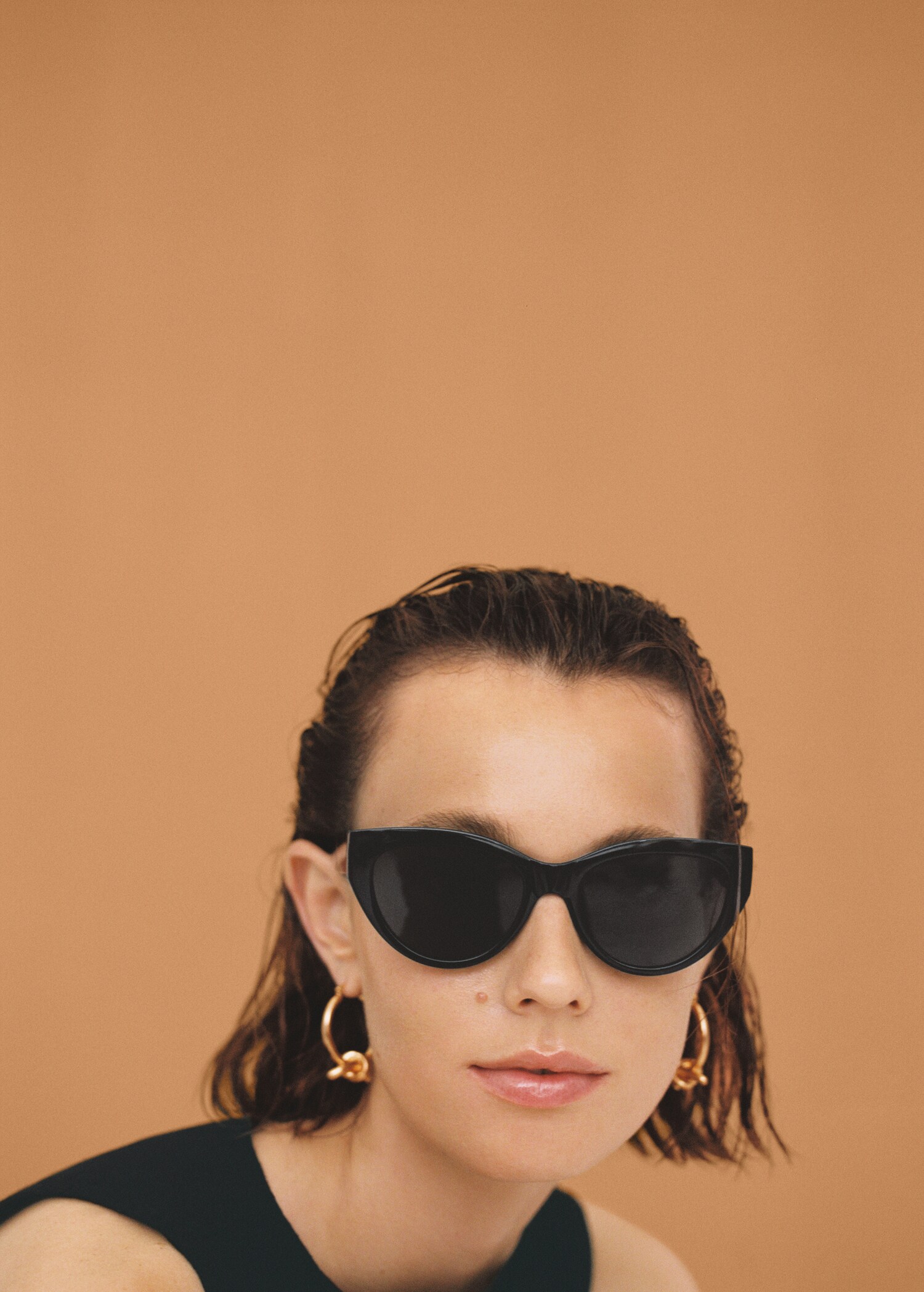 Intertwined hoop earrings - General plane