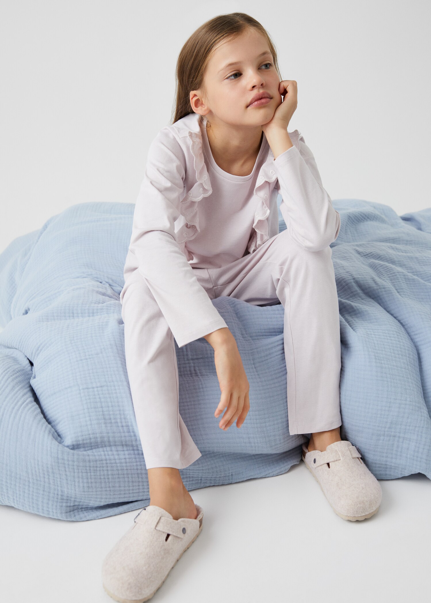 Ruffled cotton pyjamas - General plane