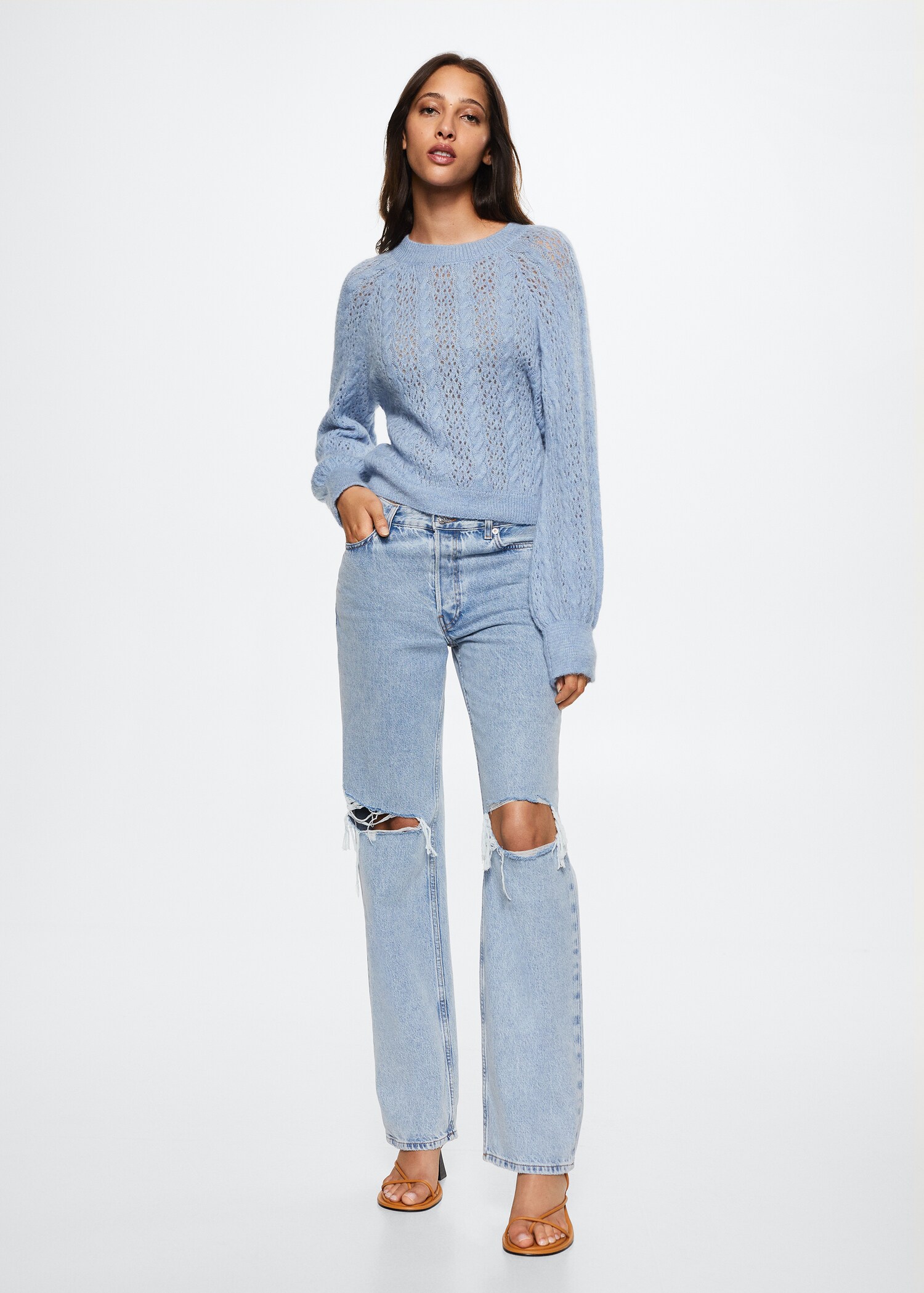 Openwork knit sweater - General plane