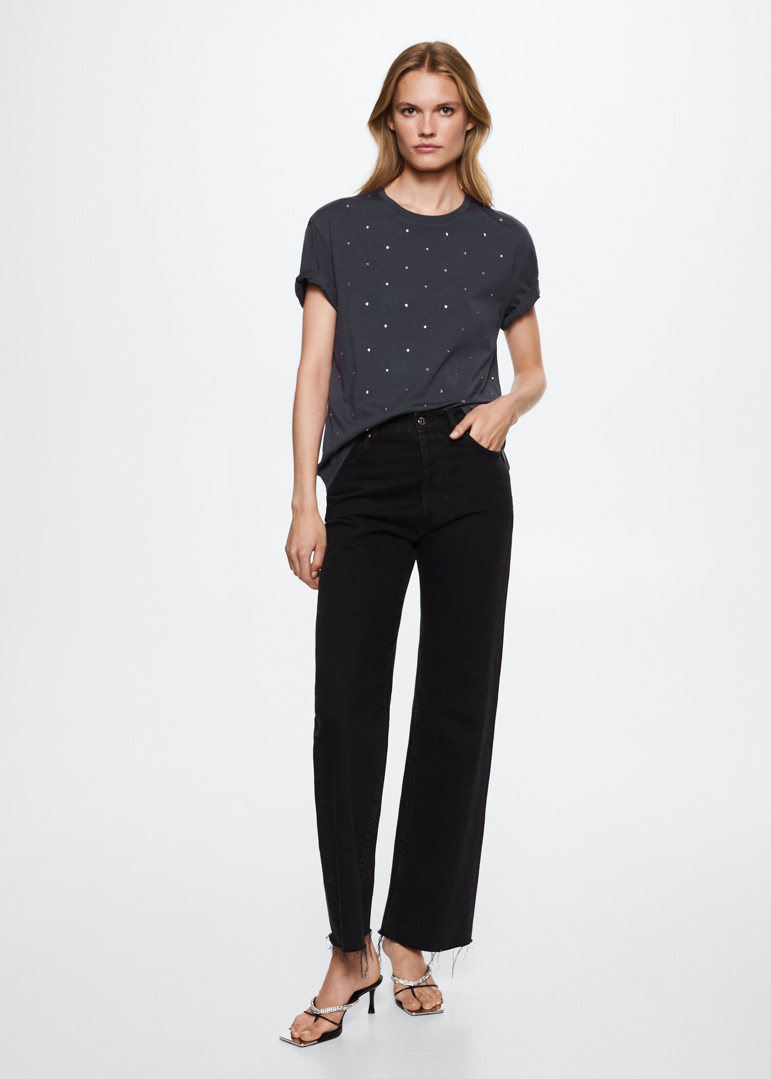 T-shirt coton strass - Plan général