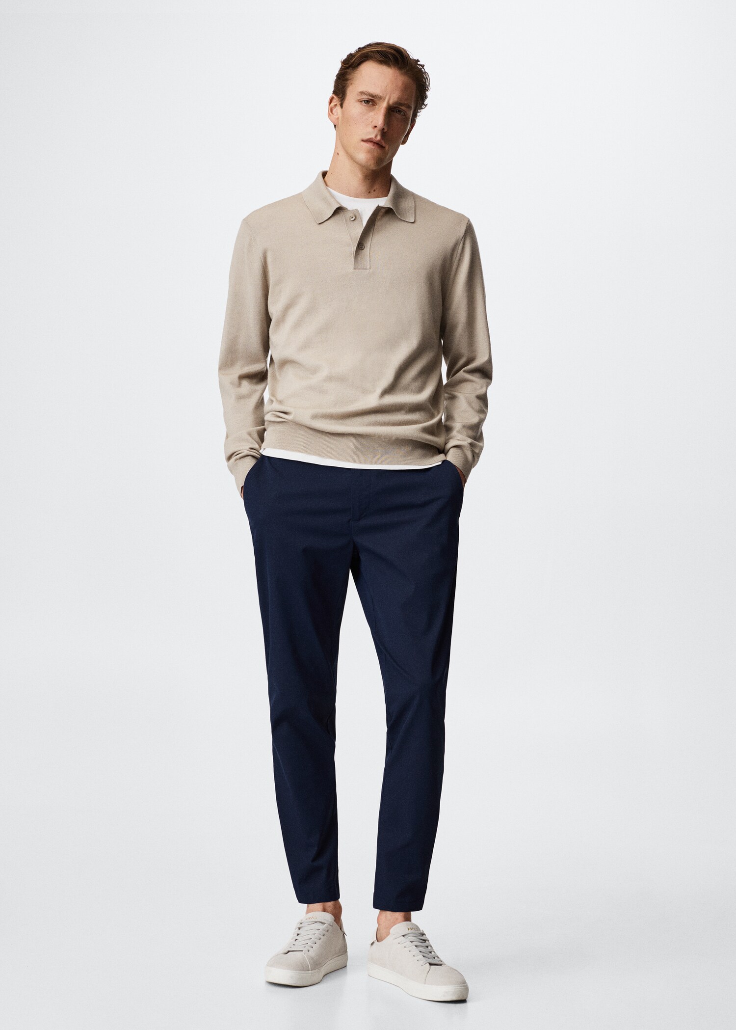 Crease-resistant slim-fit trousers - General plane