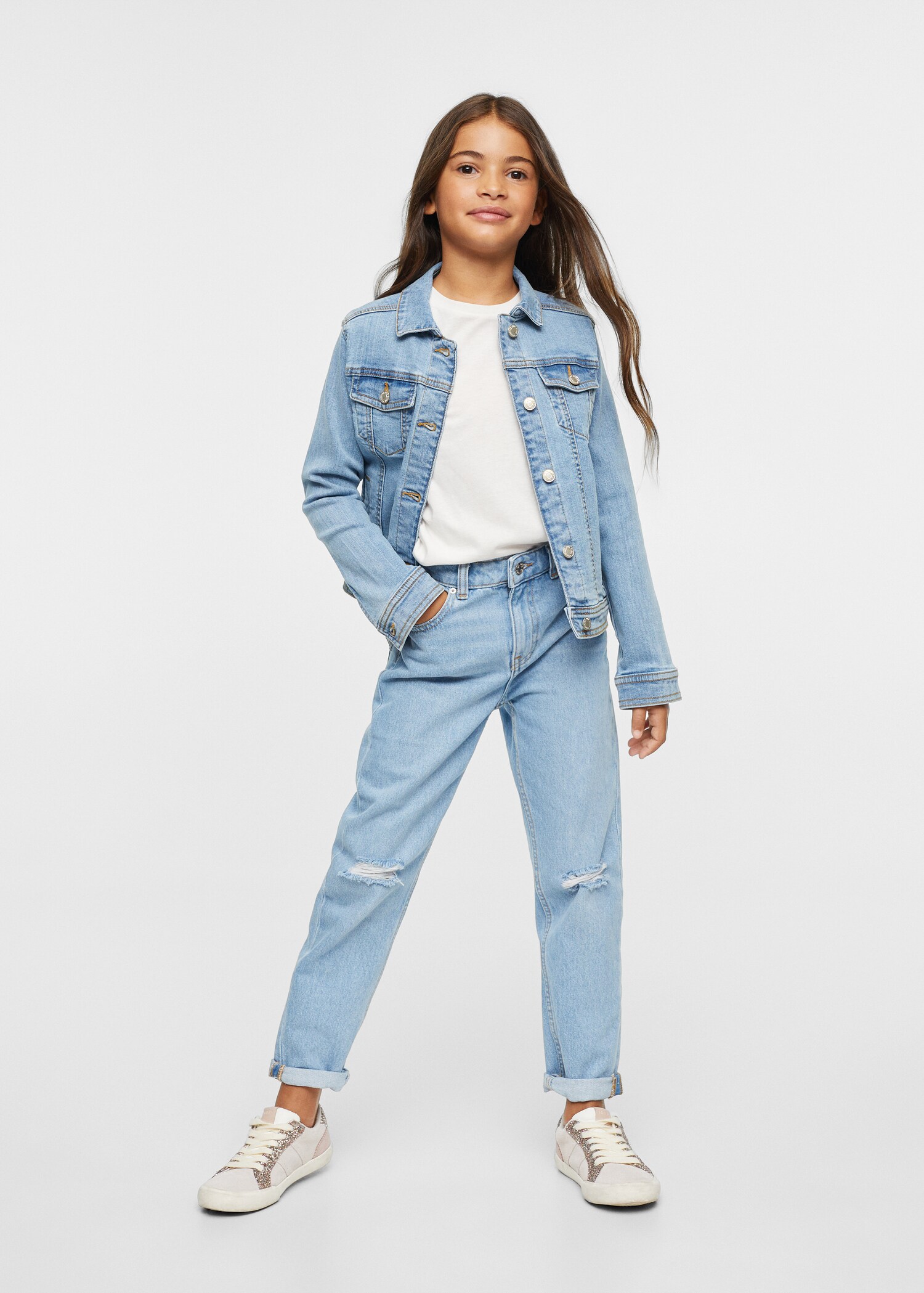 Cotton mom-fit jeans - General plane
