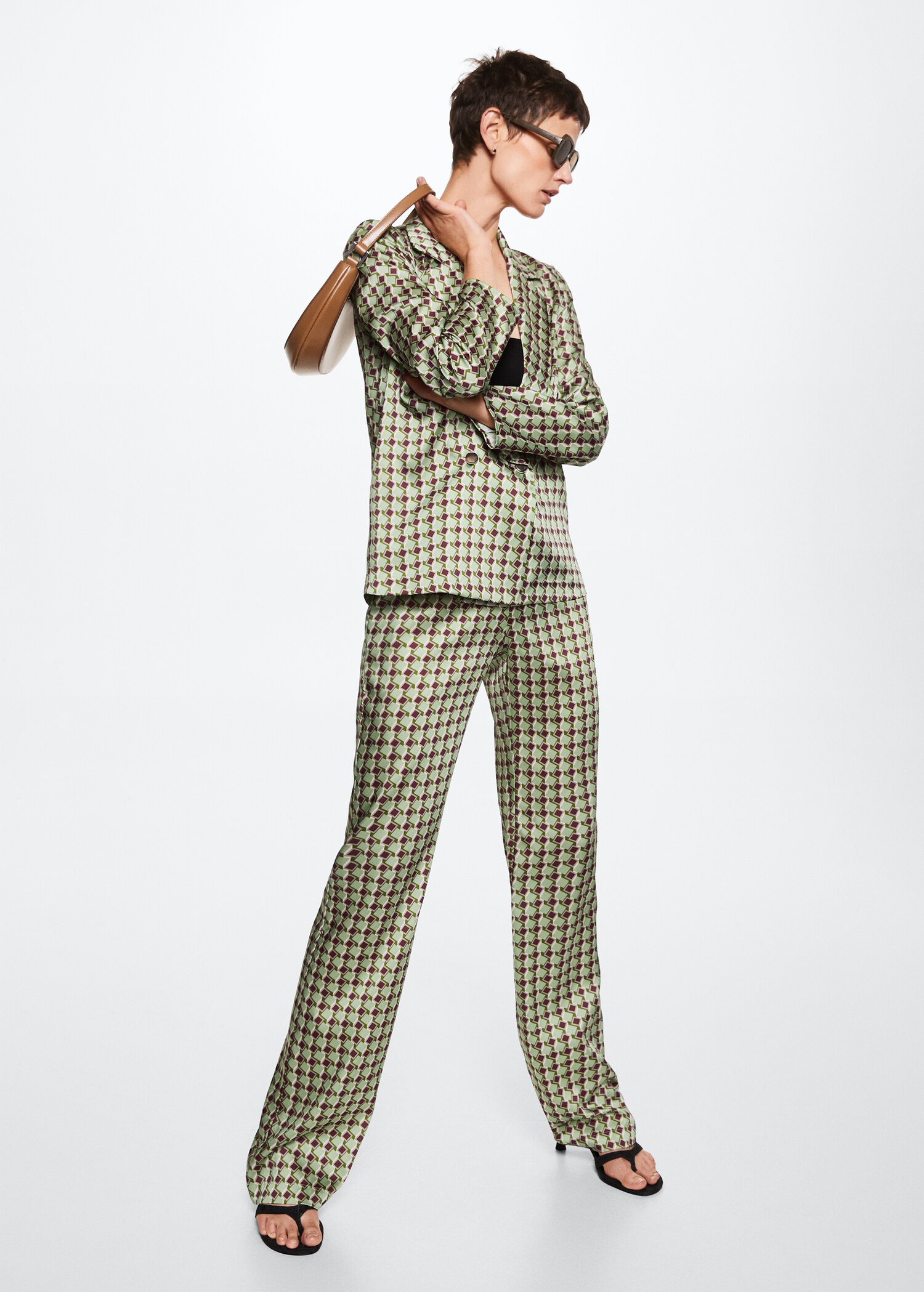Satin print shirt - General plane