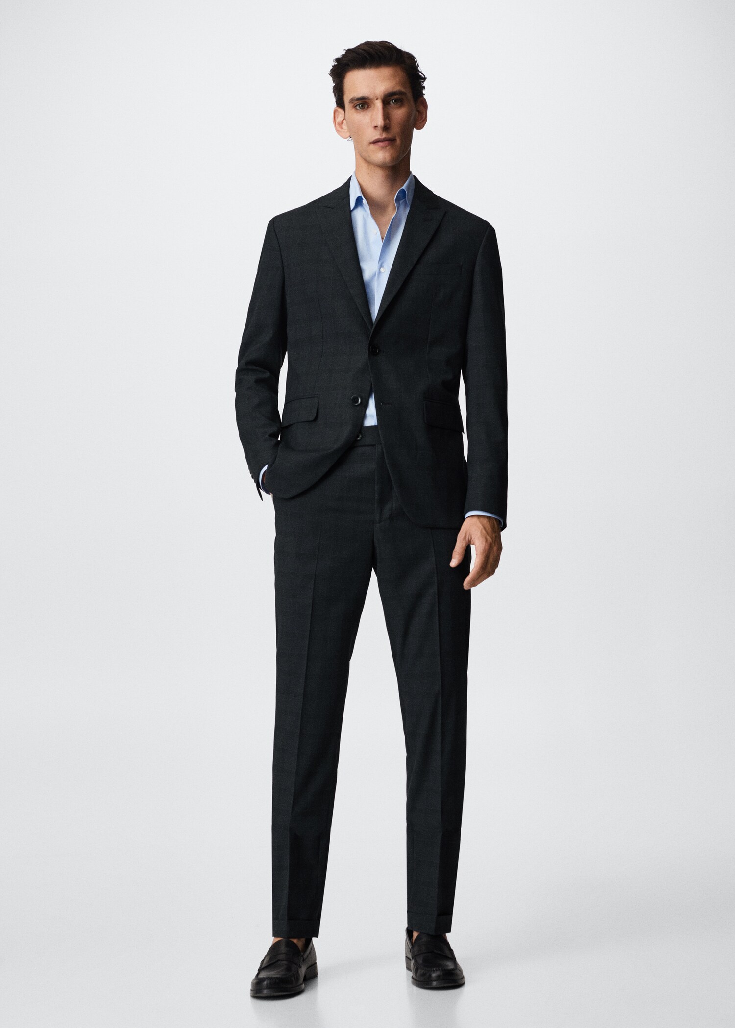 Americana traje slim fit cuadros - Plano general