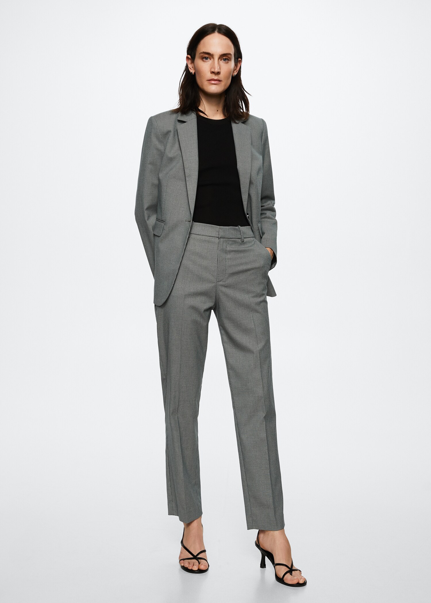 Patterned suit blazer - General plane