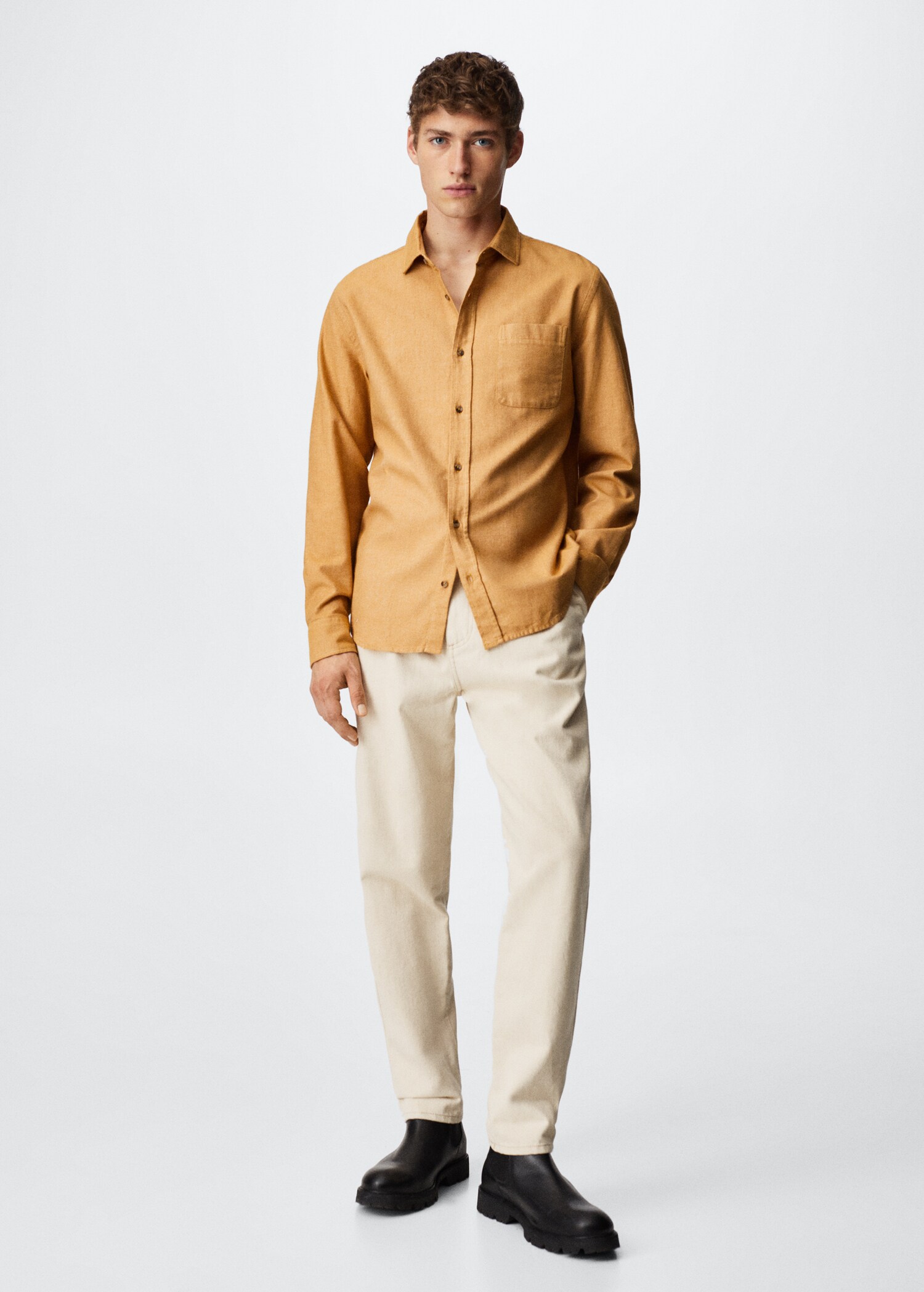 Chest-pocket cotton shirt - General plane