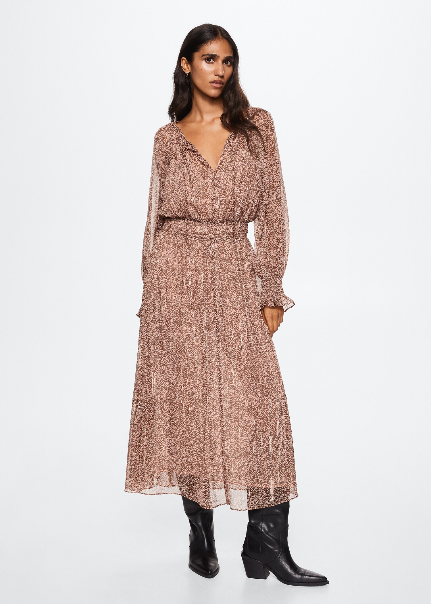 Vestido animal print - Plano general