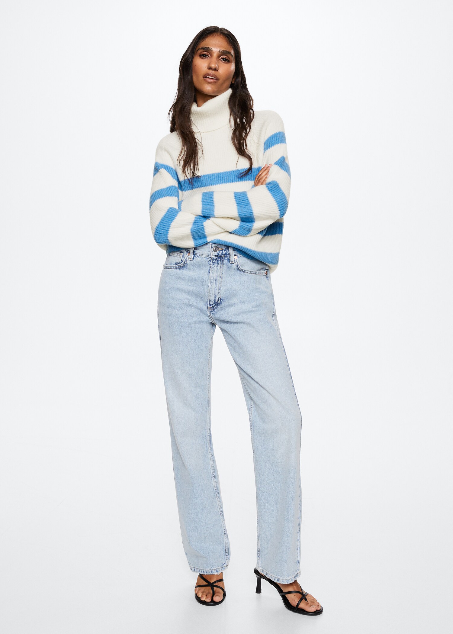 Striped turtleneck sweater - General plane