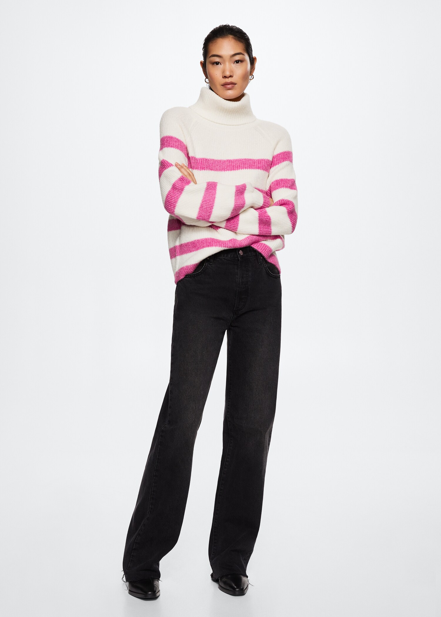 Striped turtleneck sweater - General plane