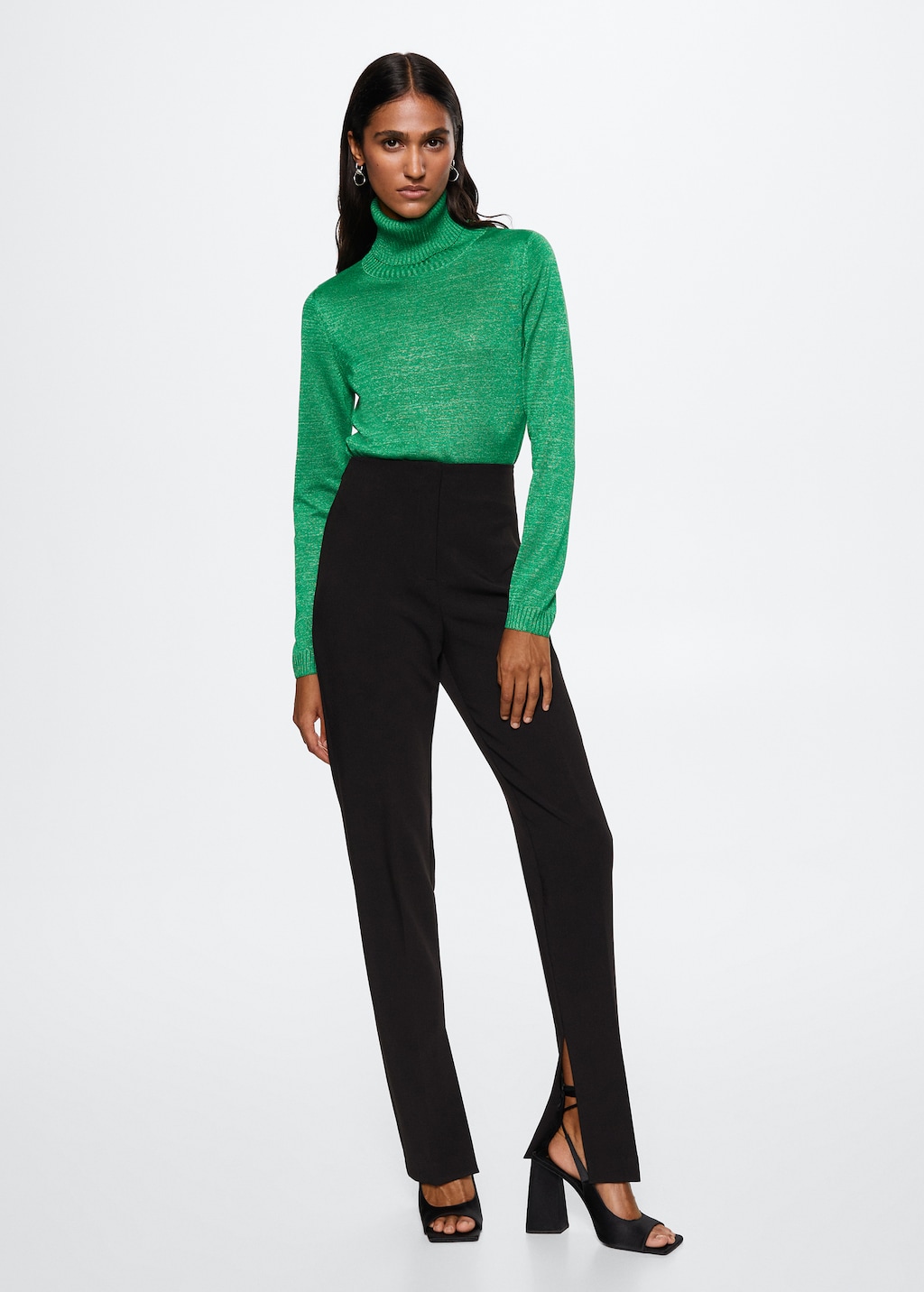 Pull over Lurex col roule Femme MANGO Nouvelle Caledonie