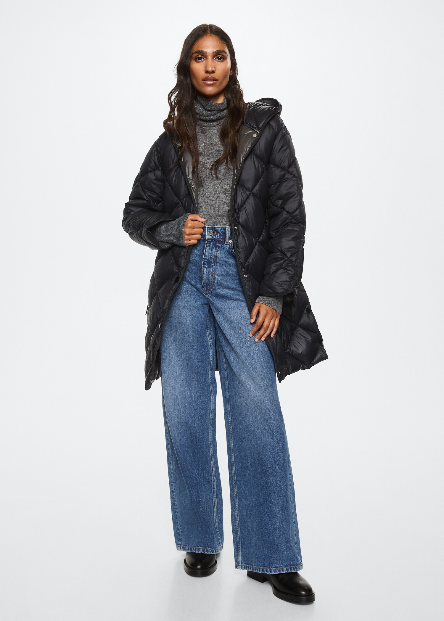 Anorak acolchado capucha - Plano general