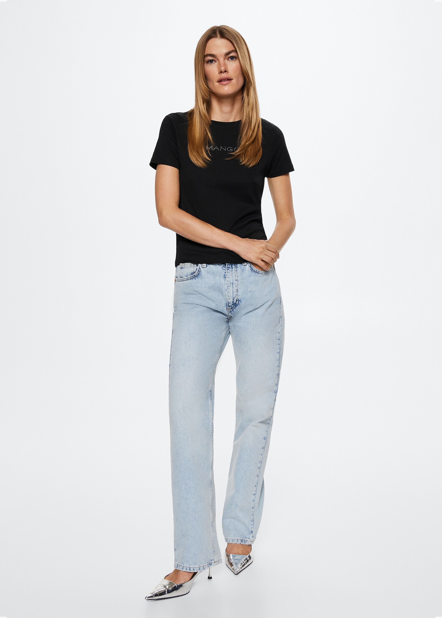Logo strass t-shirt - General plane