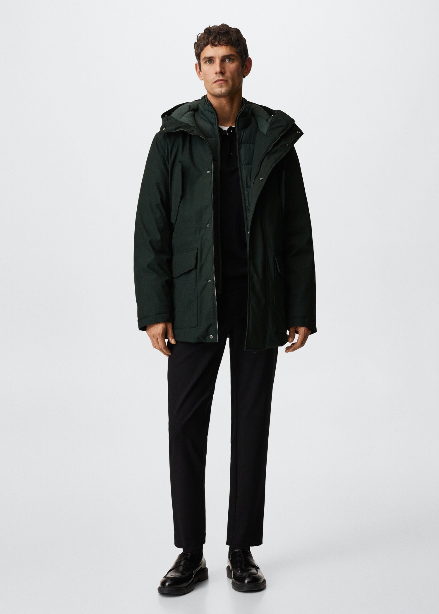 Water-repellent quilted coat - General plane