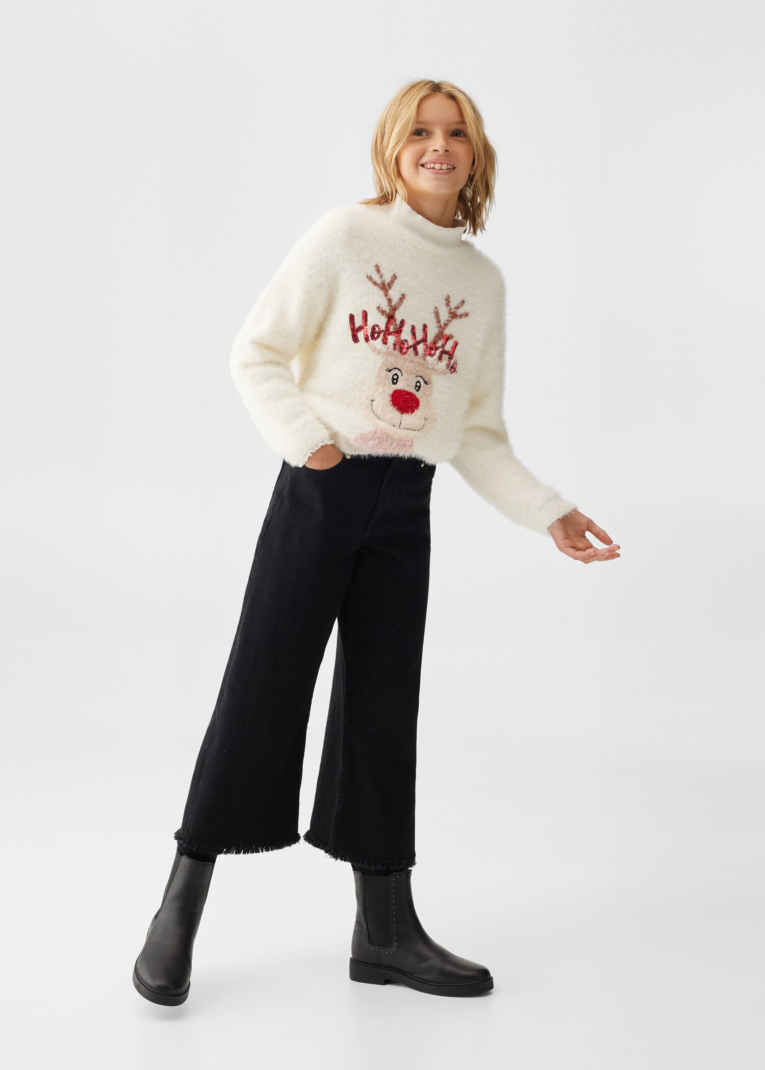 Pull-over Noël jacquard - Plan général