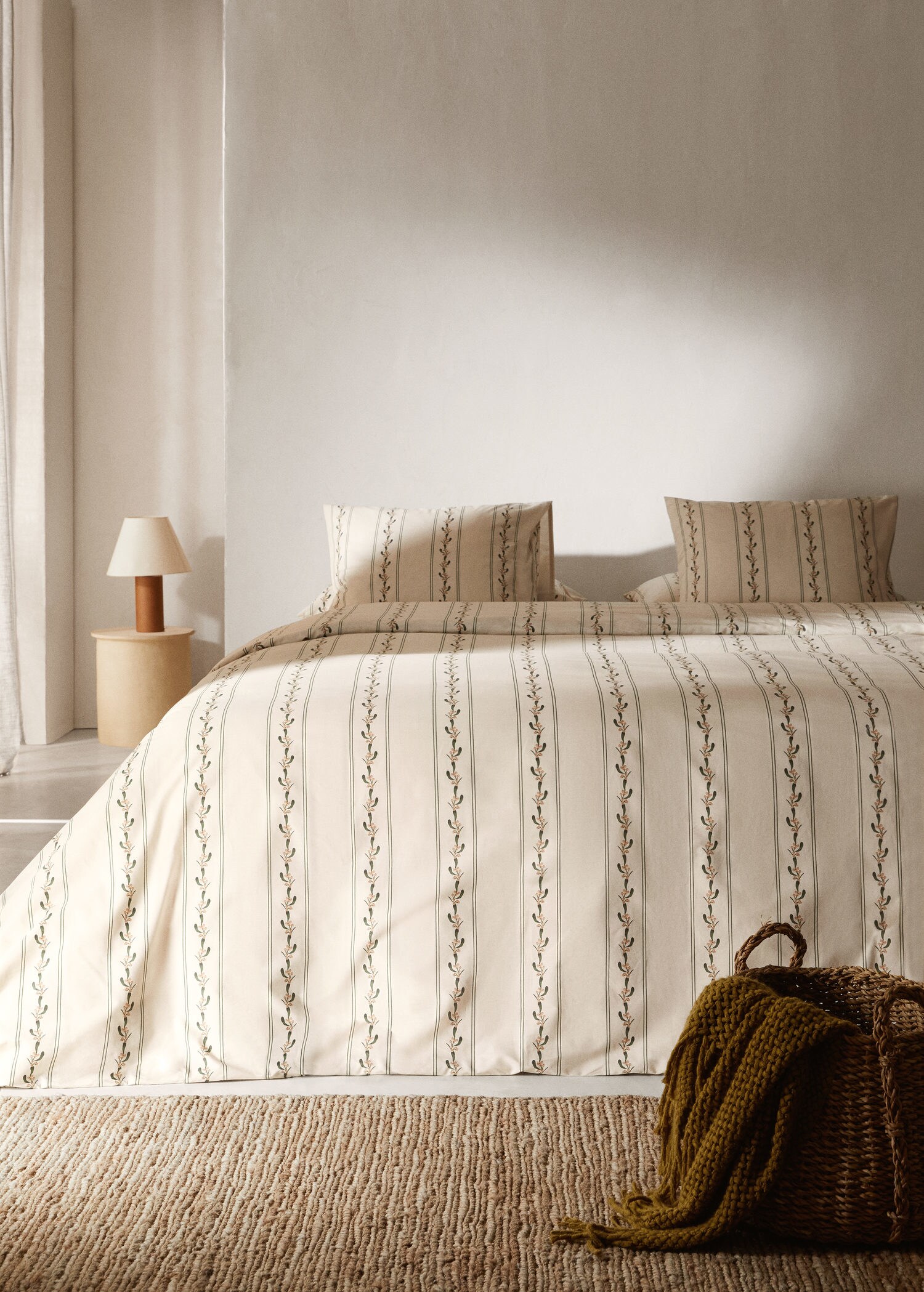 Bettbezug mit Blumendessin für 135 cm Bett - Allgemeine Ansicht