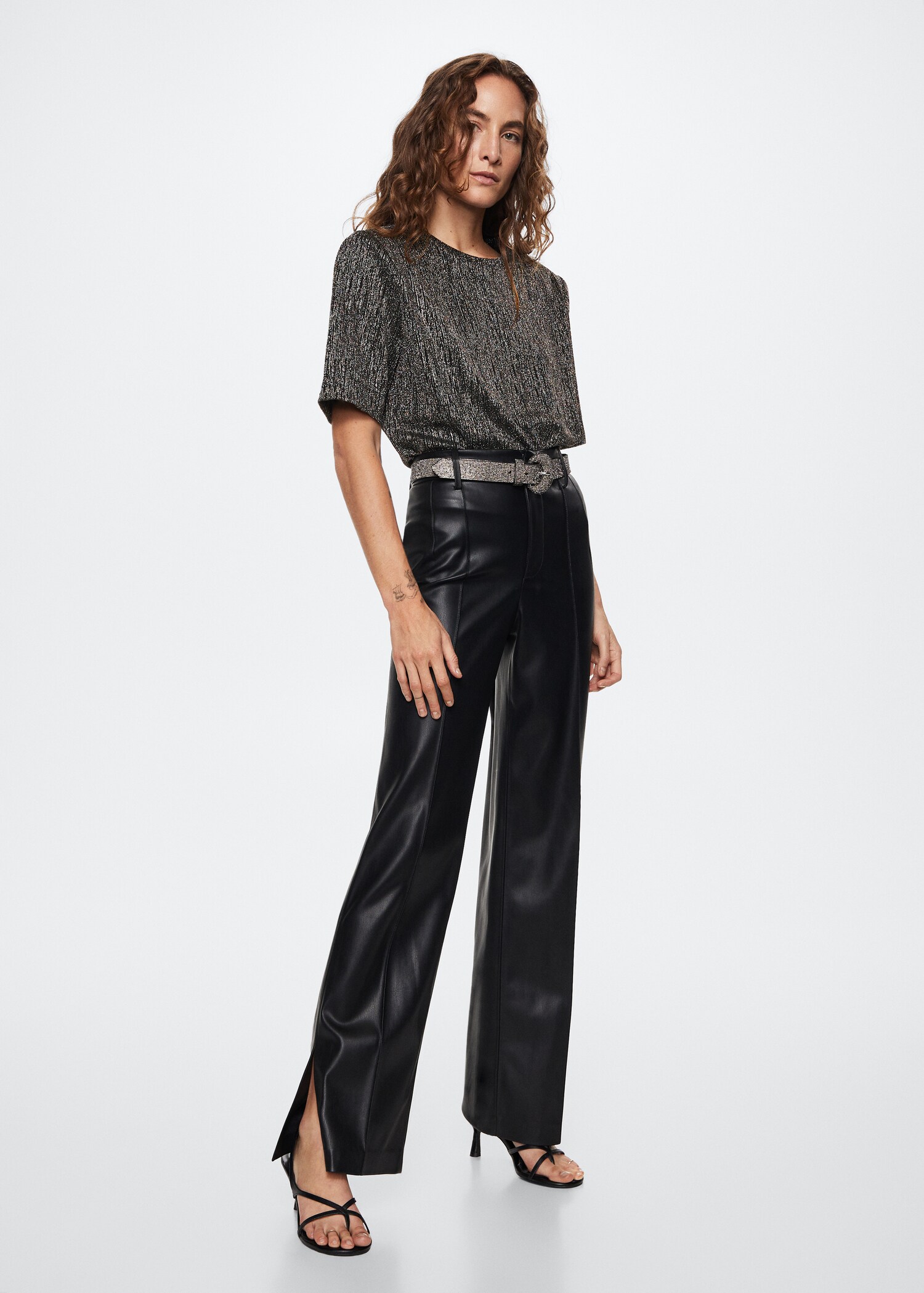 T-shirt de malha de lurex - Plano geral