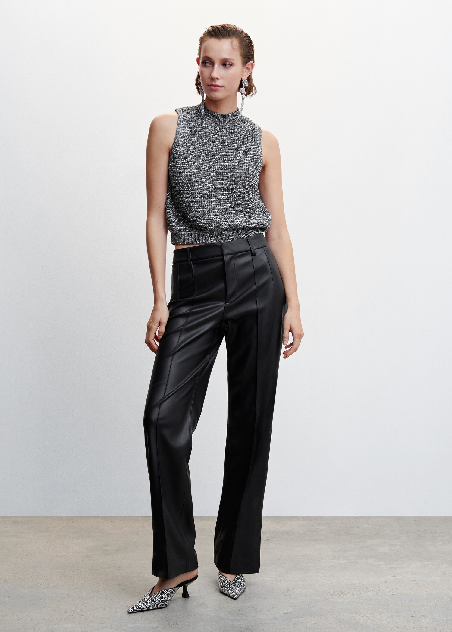 Lurex knitted top - General plane