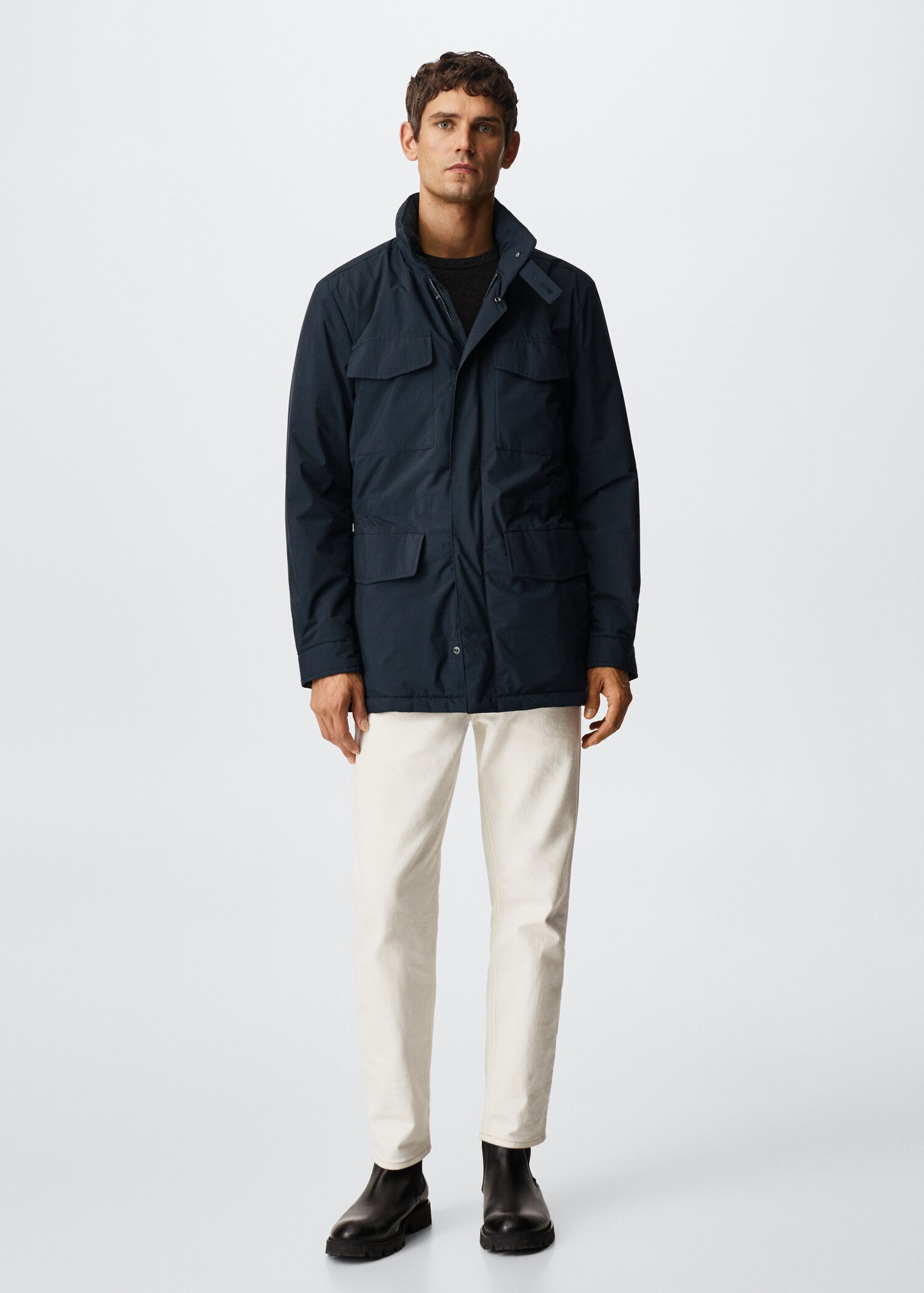 Veste longue poches - Plan général