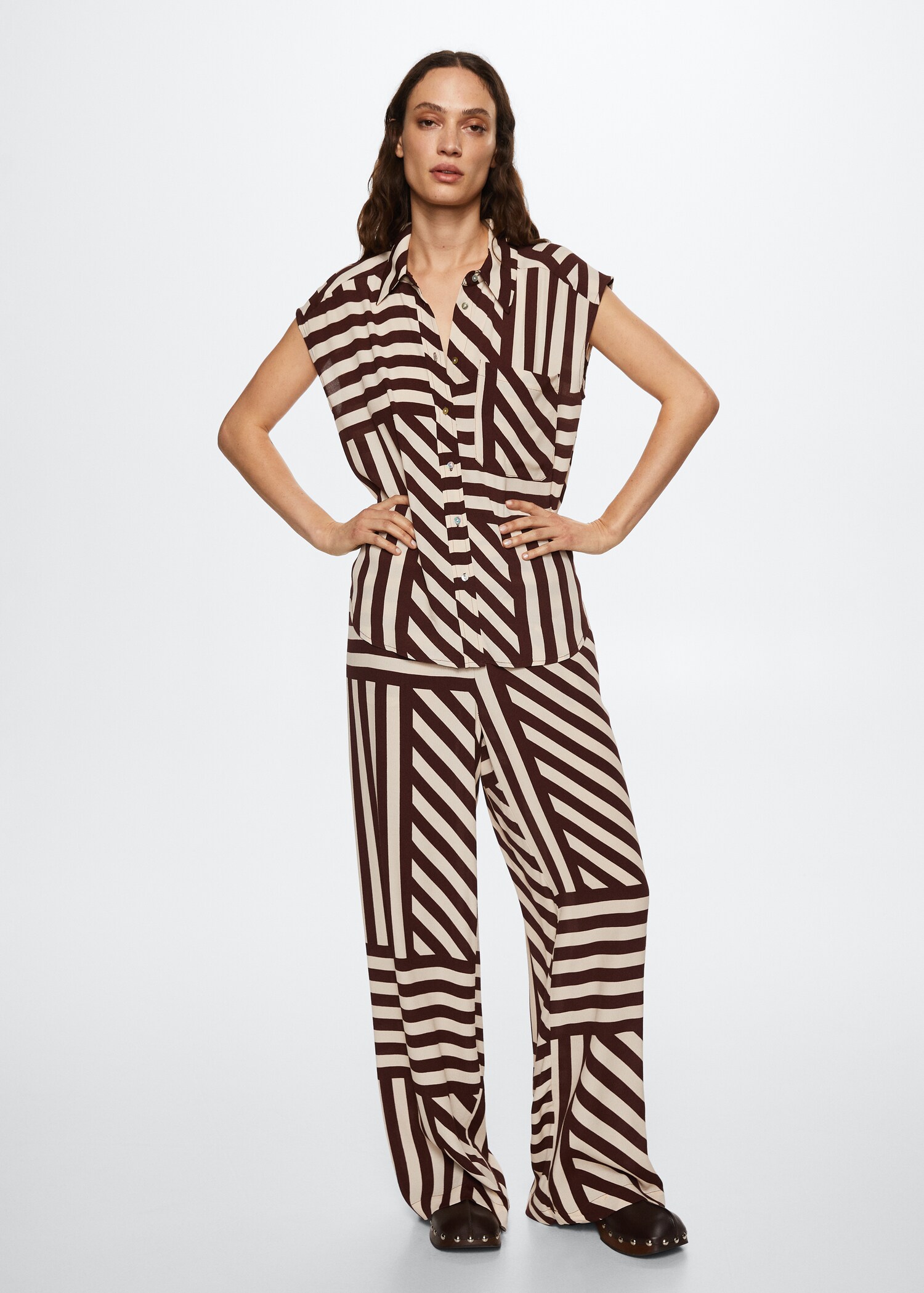 Pantalón fluido estampado - Plano general