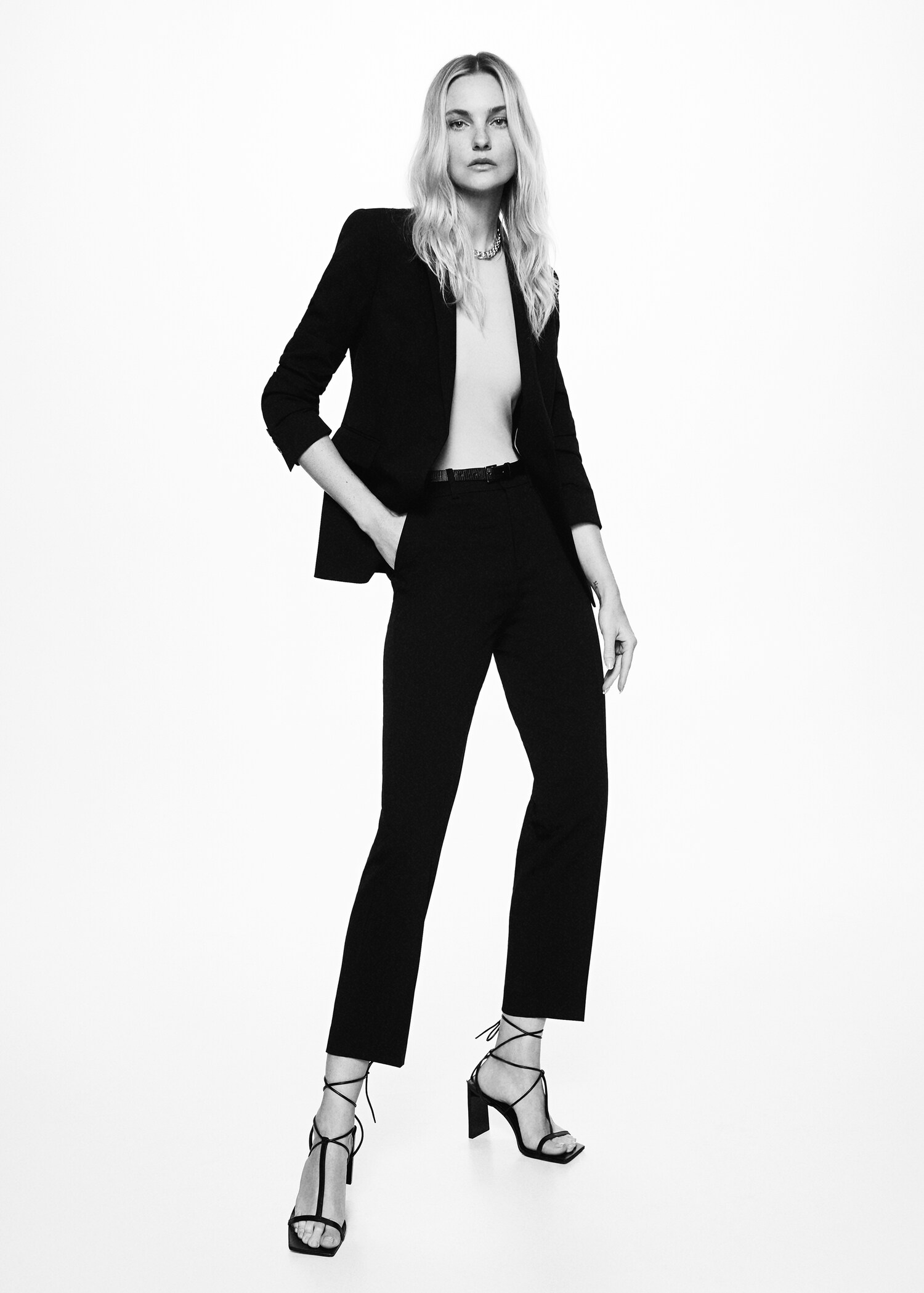 Fitted suit blazer - General plane