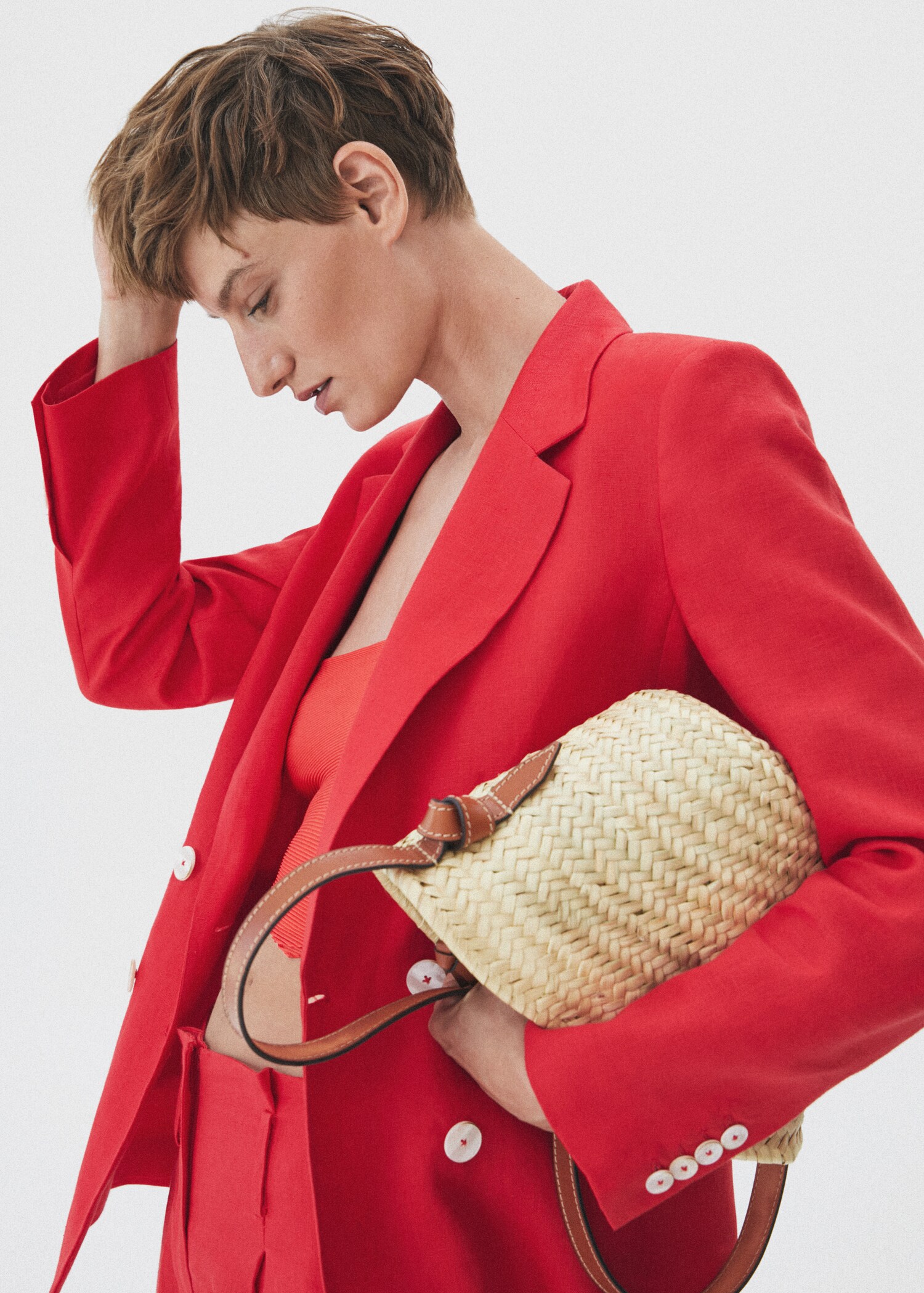 Leather basket bag - General plane
