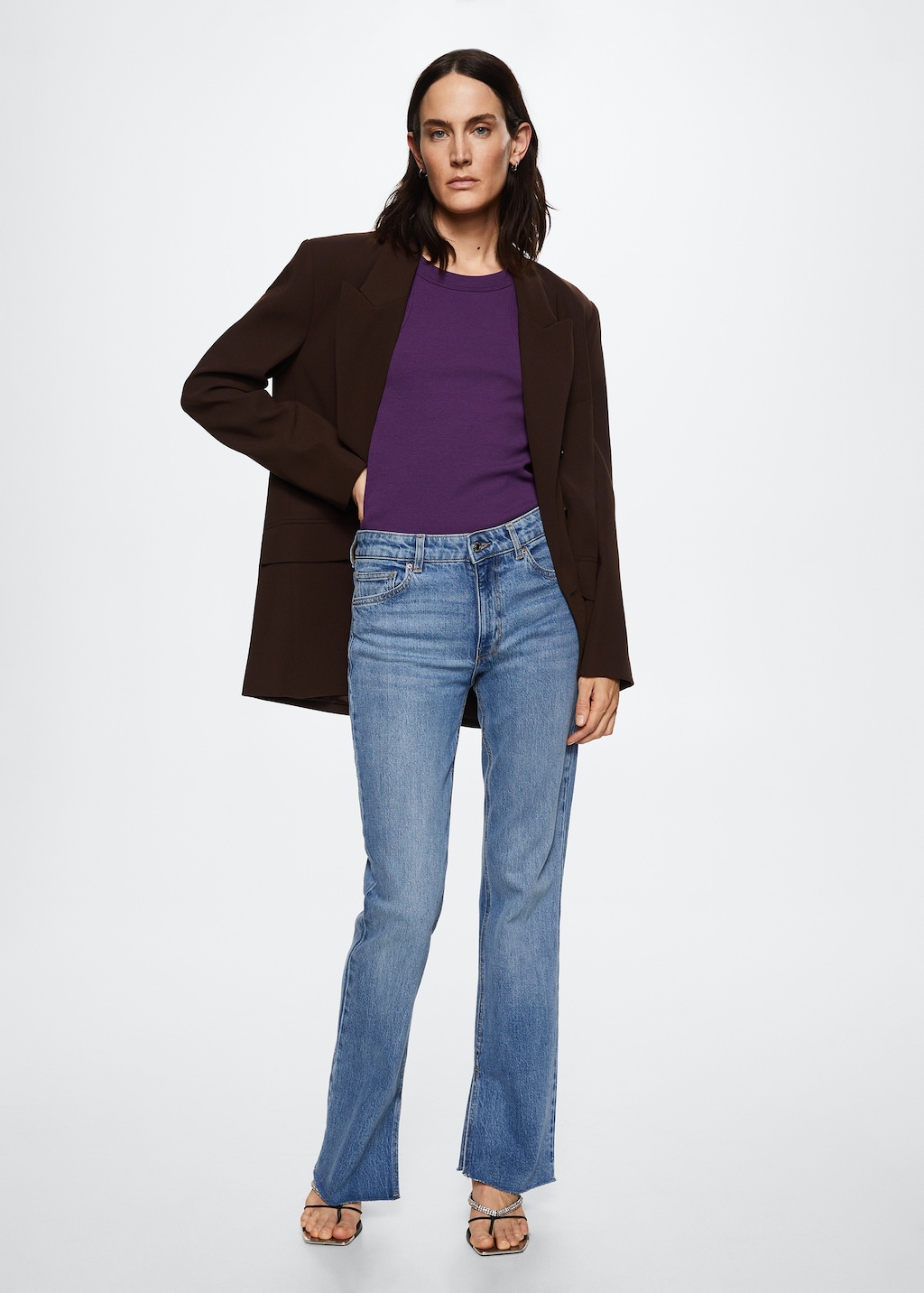 Jean droit fente laterale Femme MANGO Burkina Faso