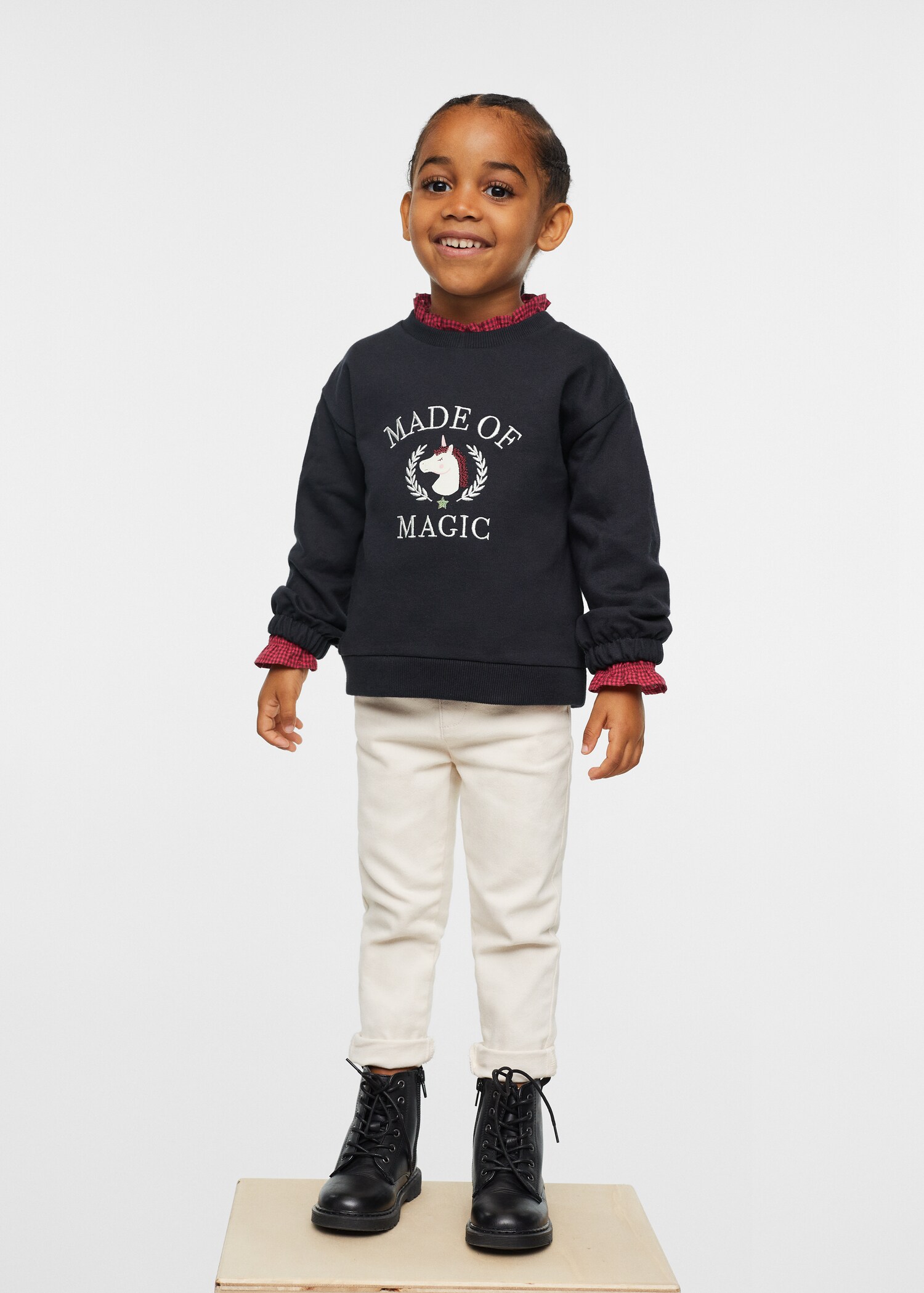 Embroidered cotton sweatshirt - General plane