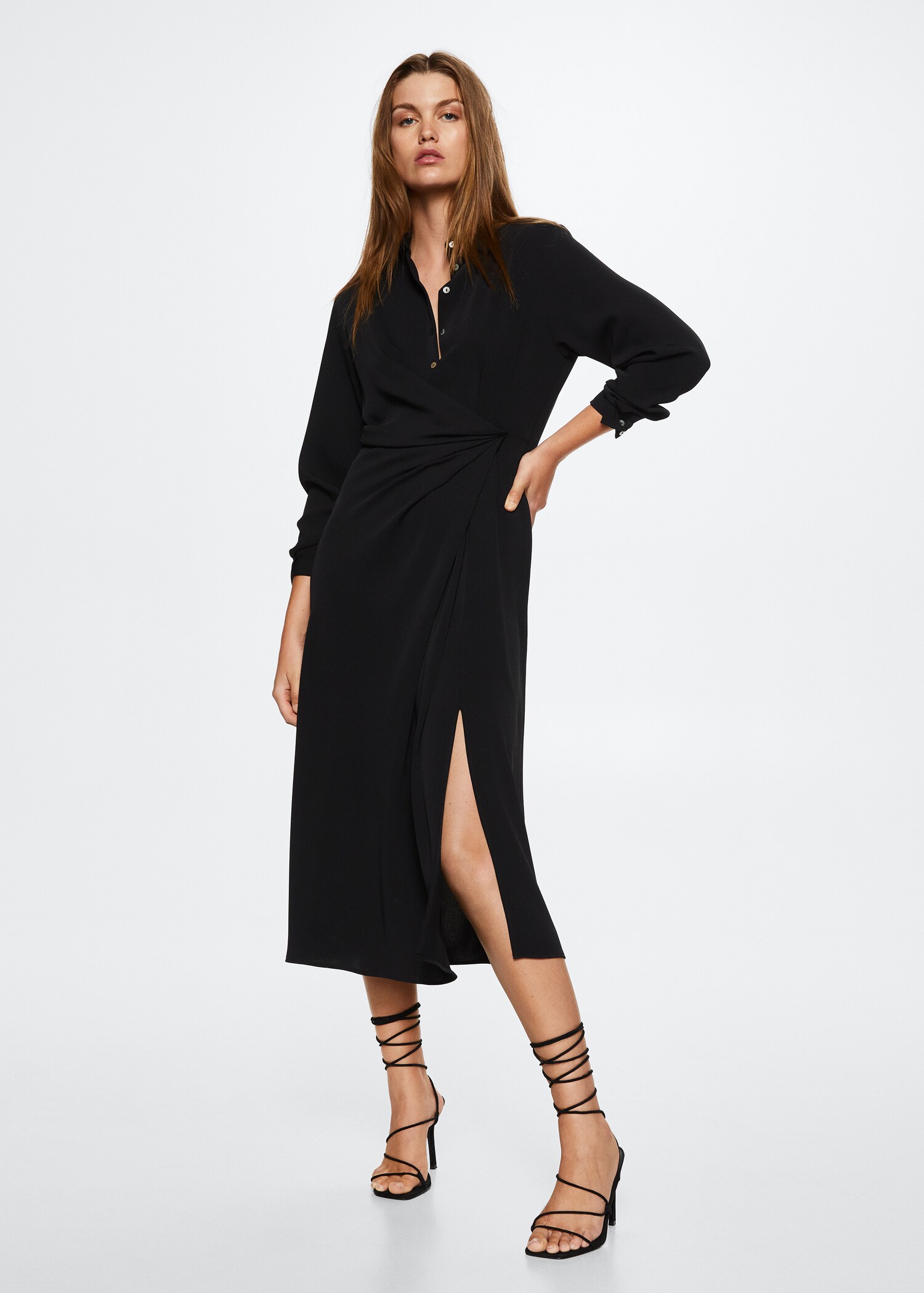 Knot detail shirt dress - General plane