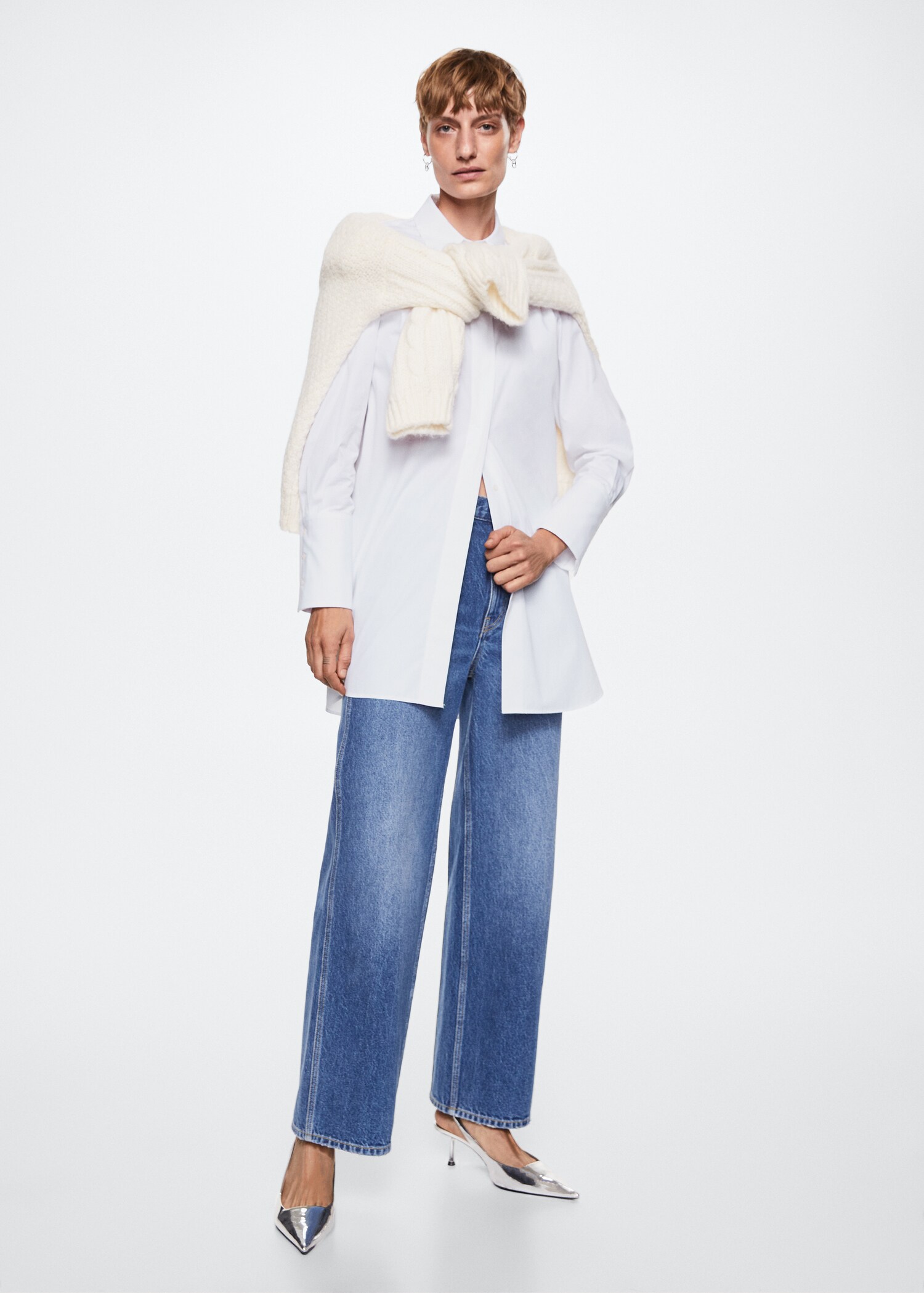 Long poplin shirt - General plane