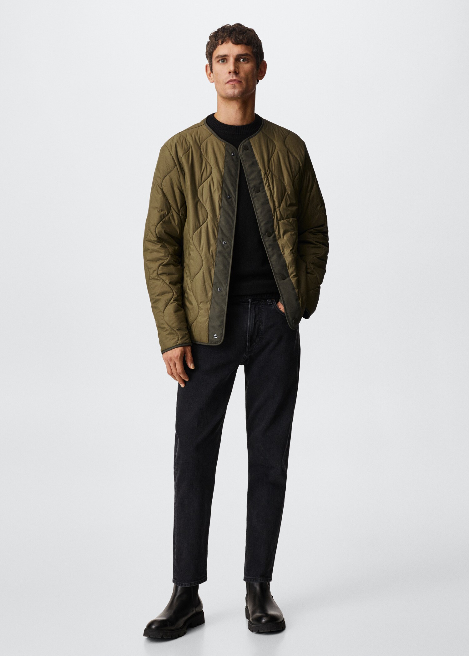 Textured padded jacket - General plane